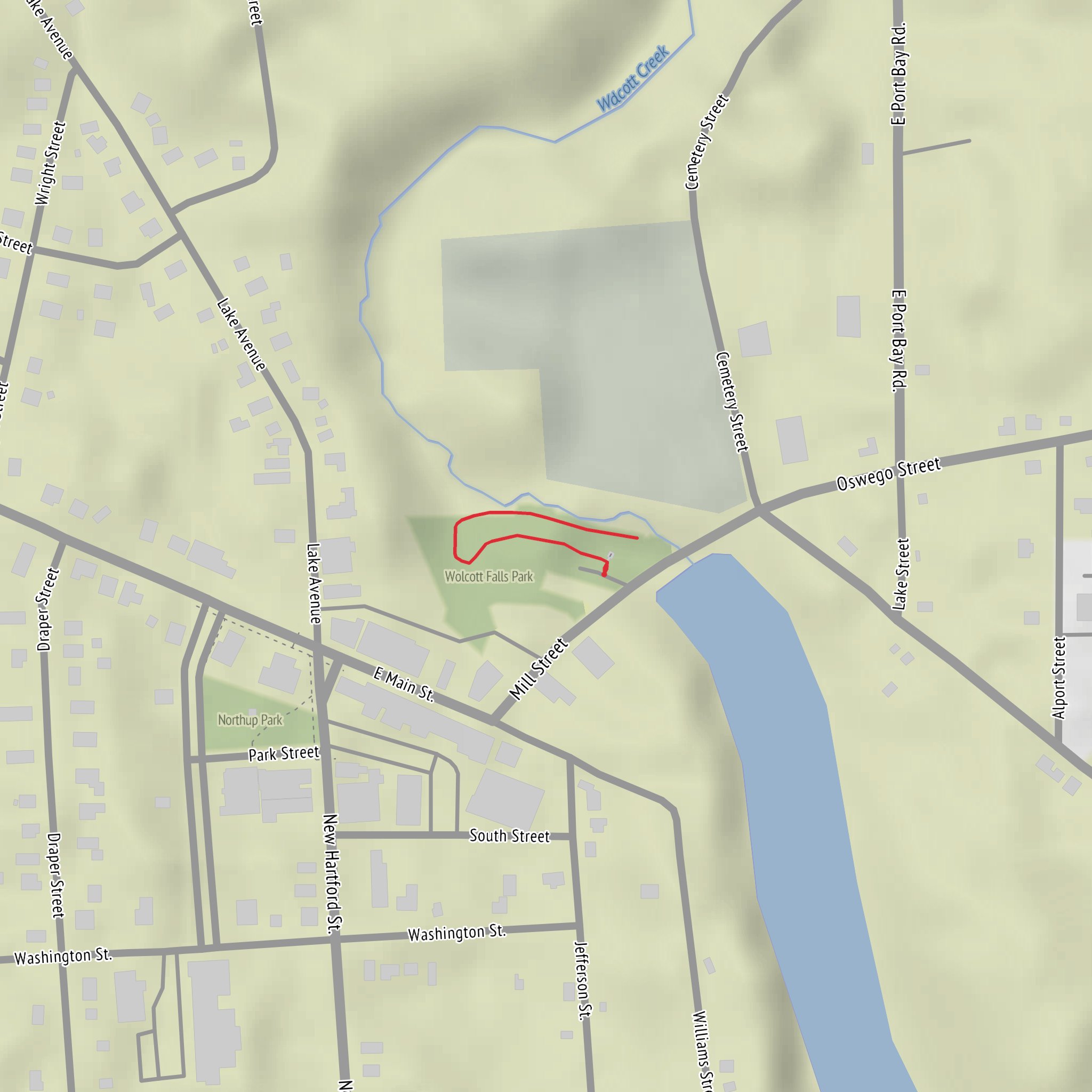 Wolcott Falls mobile static map