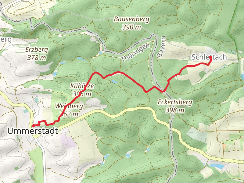 Schlettach to Ummerstadt via Erzberg Weg