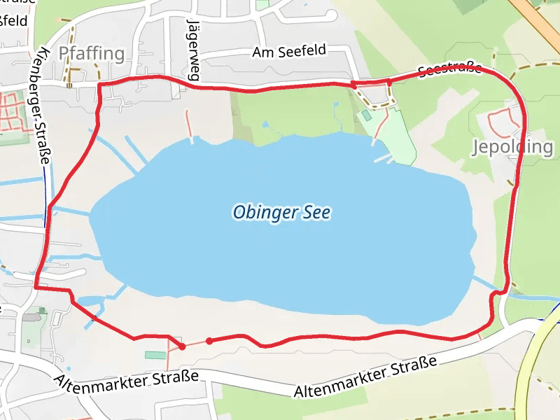 Obinger See Loop via Skulpturenweg