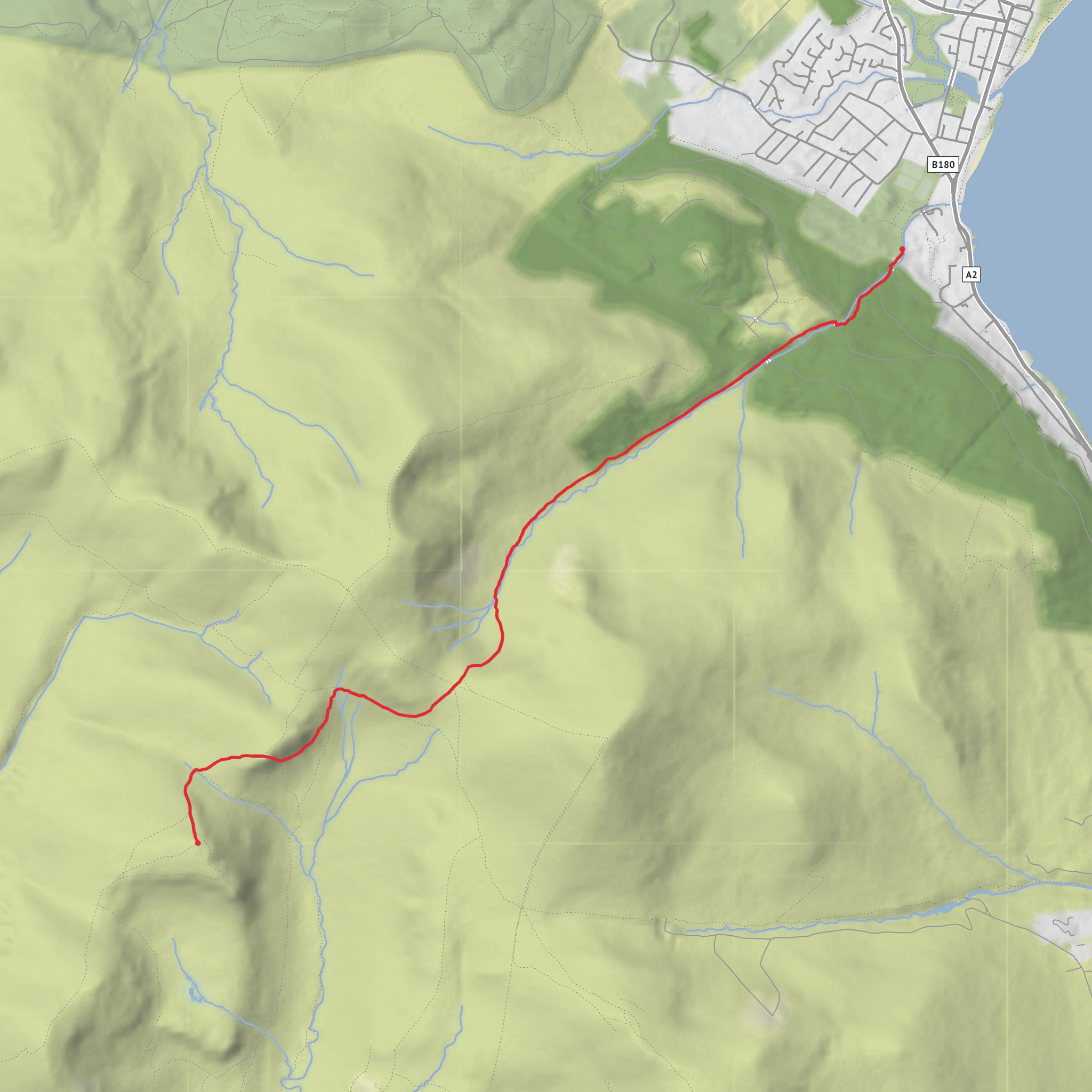 Donard carpark to Cove Mountain mobile static map