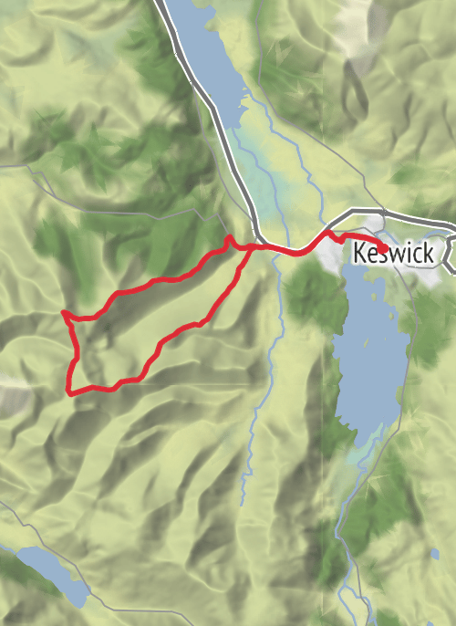 Hike on The Coledale Horseshoe mobile static map
