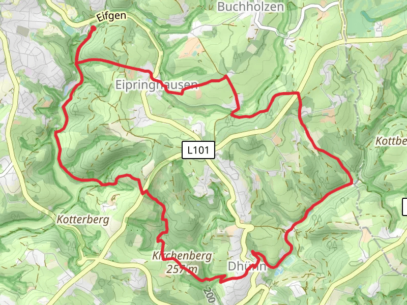 Kirchenberg via Vom Park ins Tal
