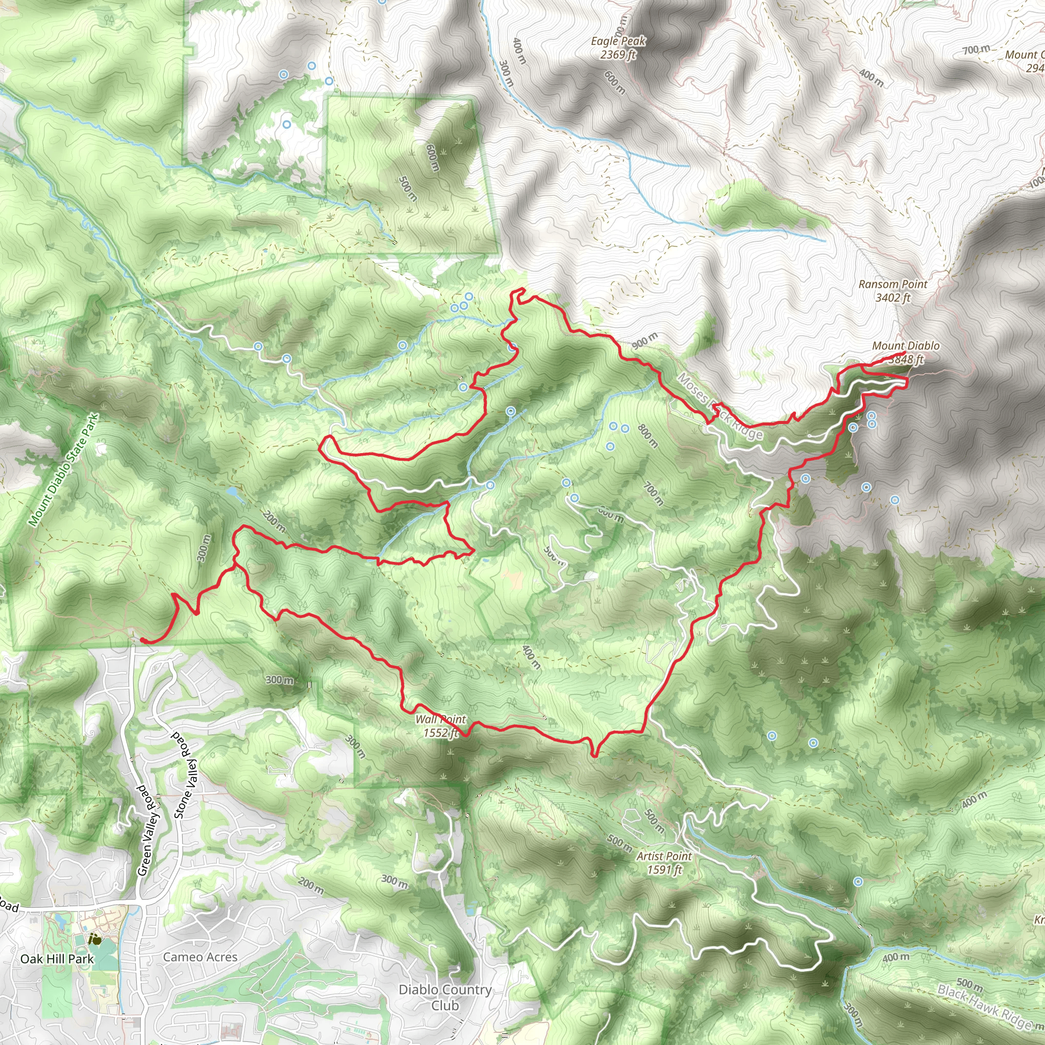 Juniper Campground via Buckeye Trail and Juniper Trail mobile static map