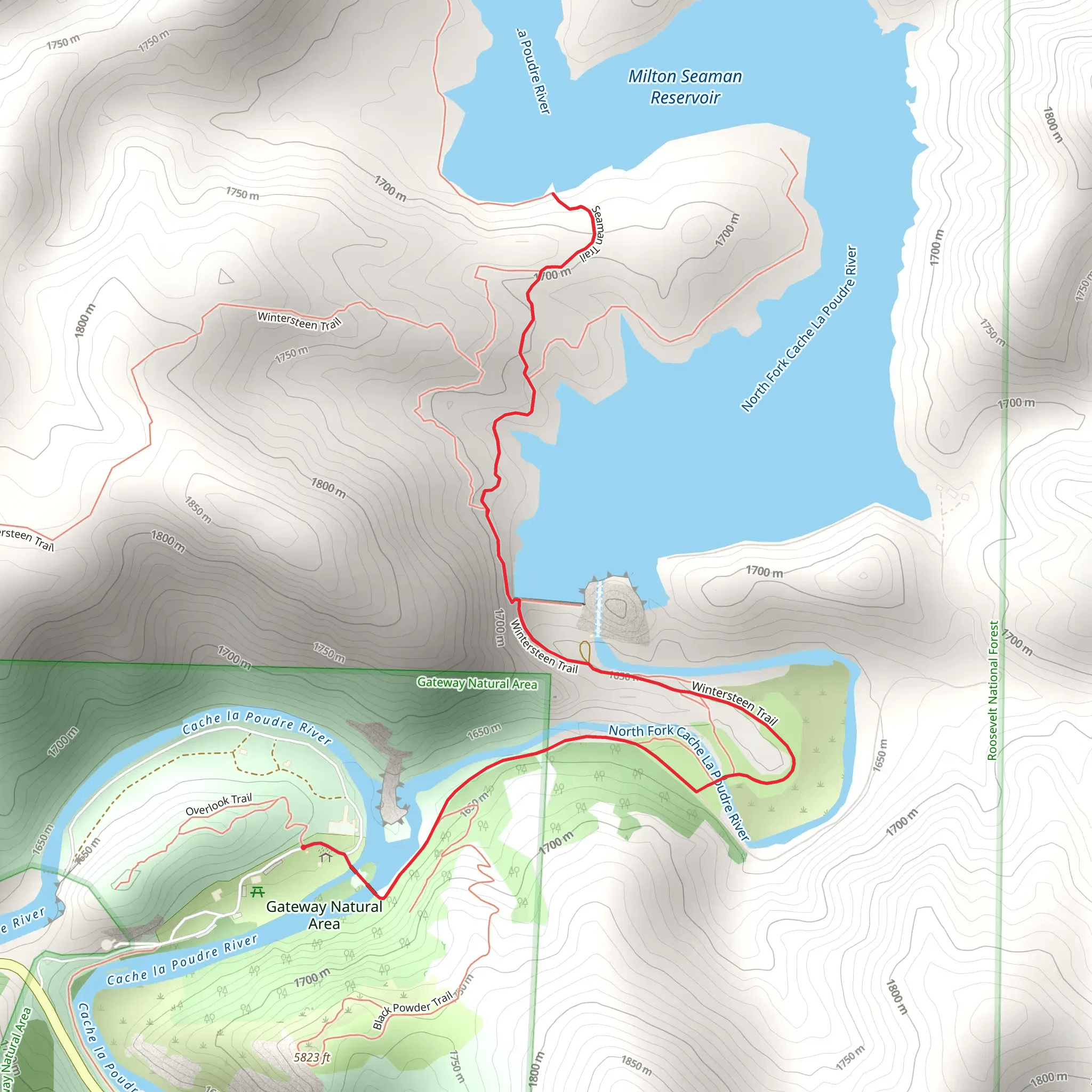 Wintersteen Trail mobile static map