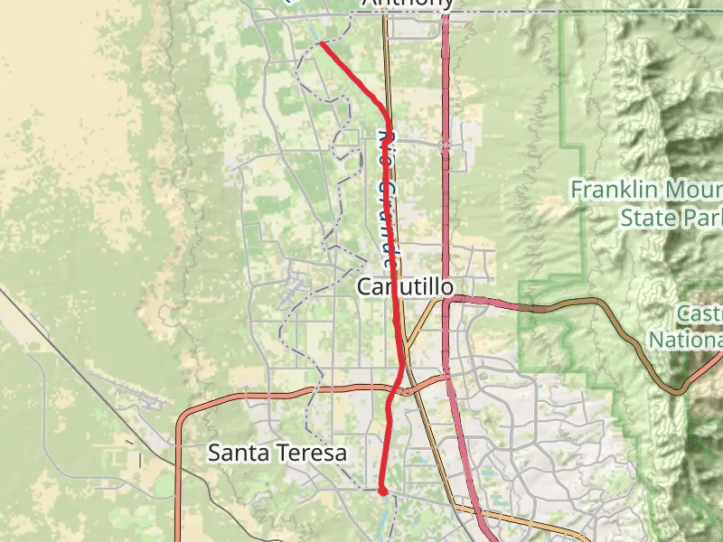 Canutillo Avenue via Rio Grande