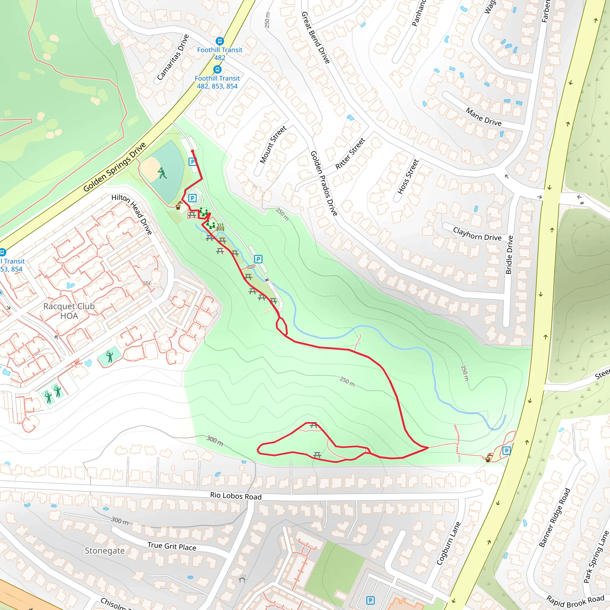 Sycamore Canyon Park mobile static map