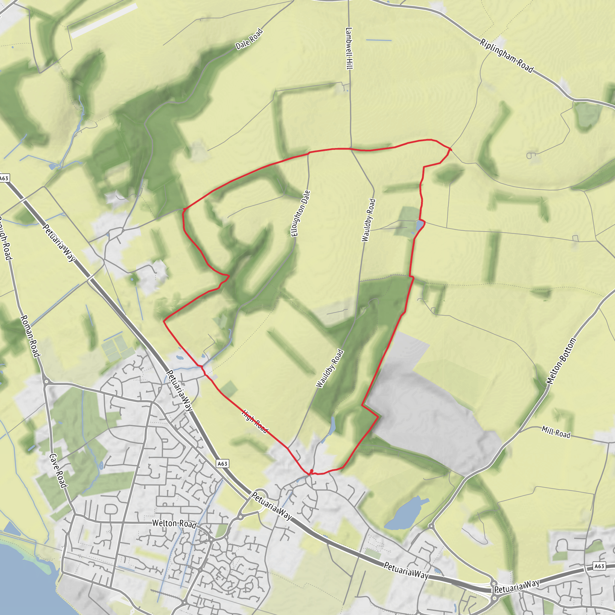 Welton - Brantingham - Turtle Hill - Welton Loop mobile static map