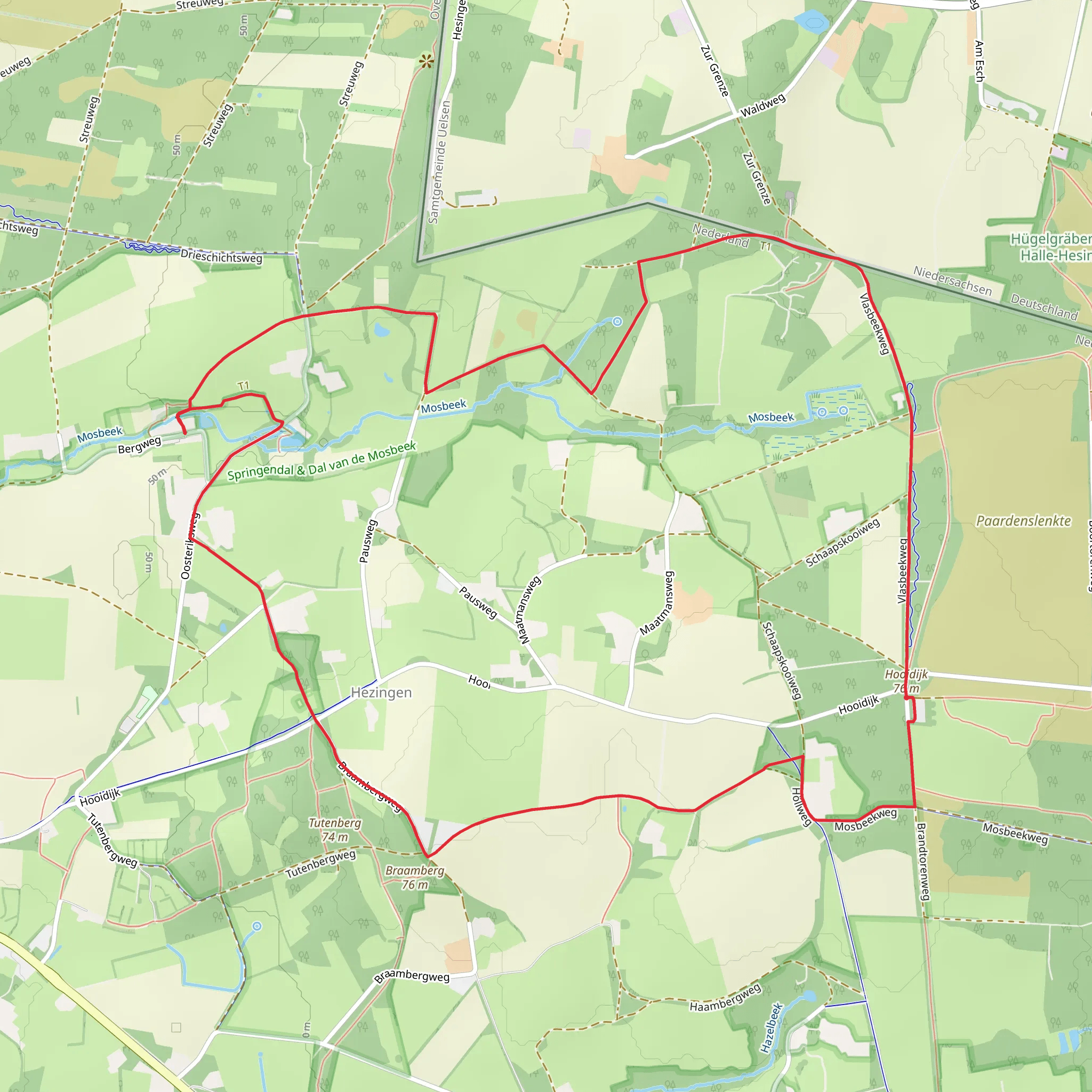 Watermolen Frans via iasbeek Weg and Braamberg Weg mobile static map