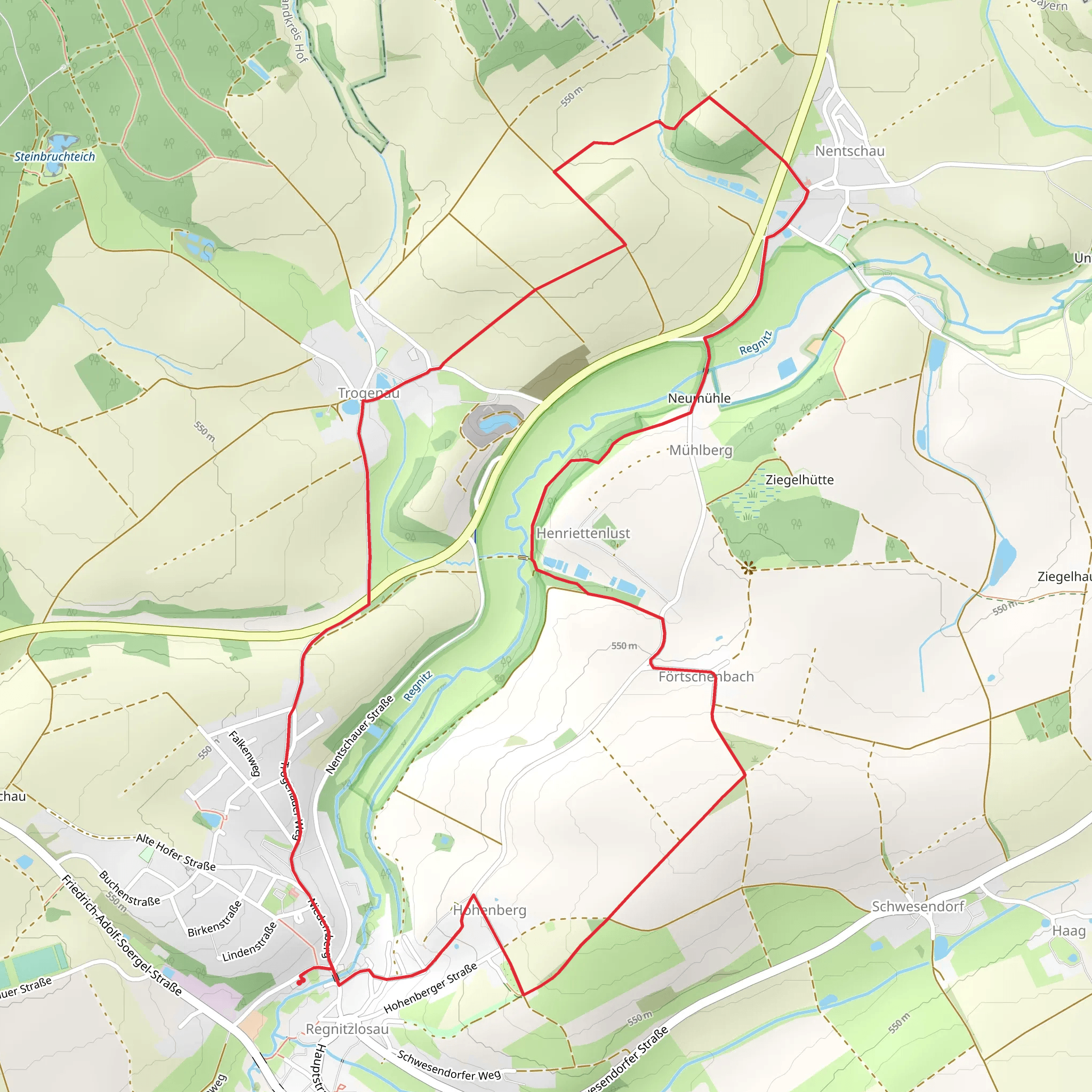 Hochkaesweg mobile static map