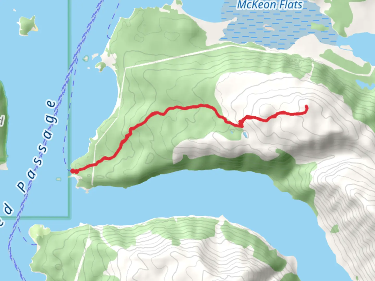 An image depicting the trail Sadie Knob Trail South and its surrounding area.
