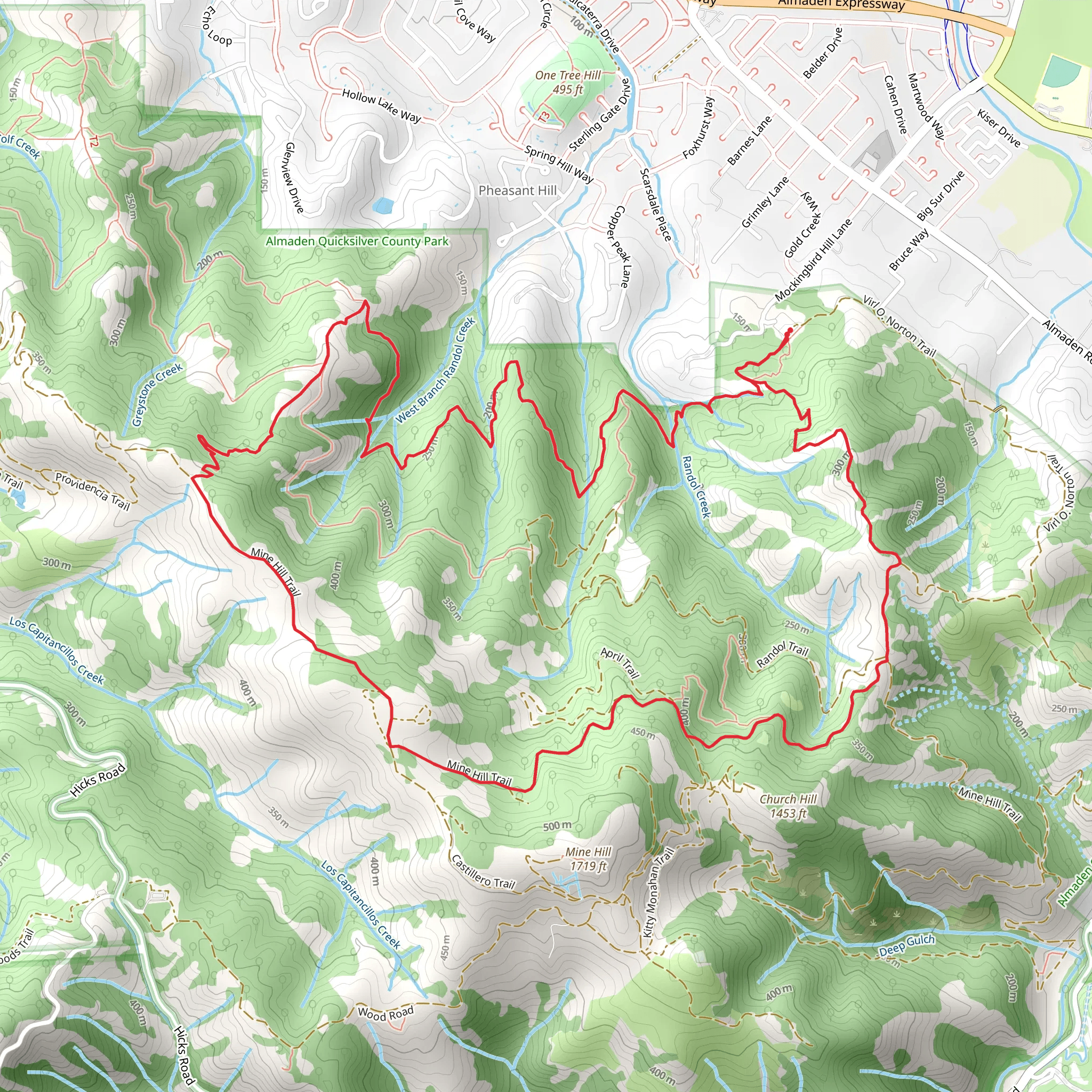 Randol Creek Loop mobile static map