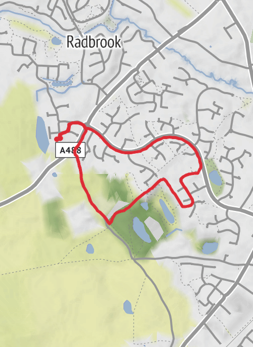 Hike from Shrewsbury mobile static map