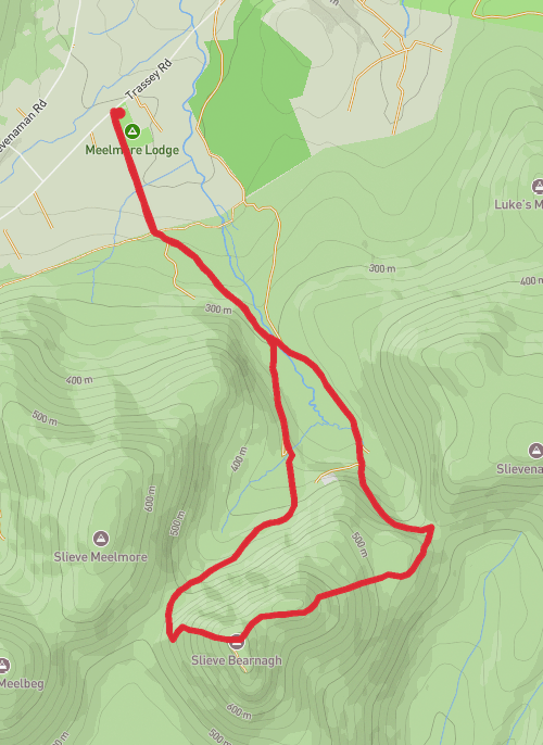 Slieve Bearnagh mobile static map