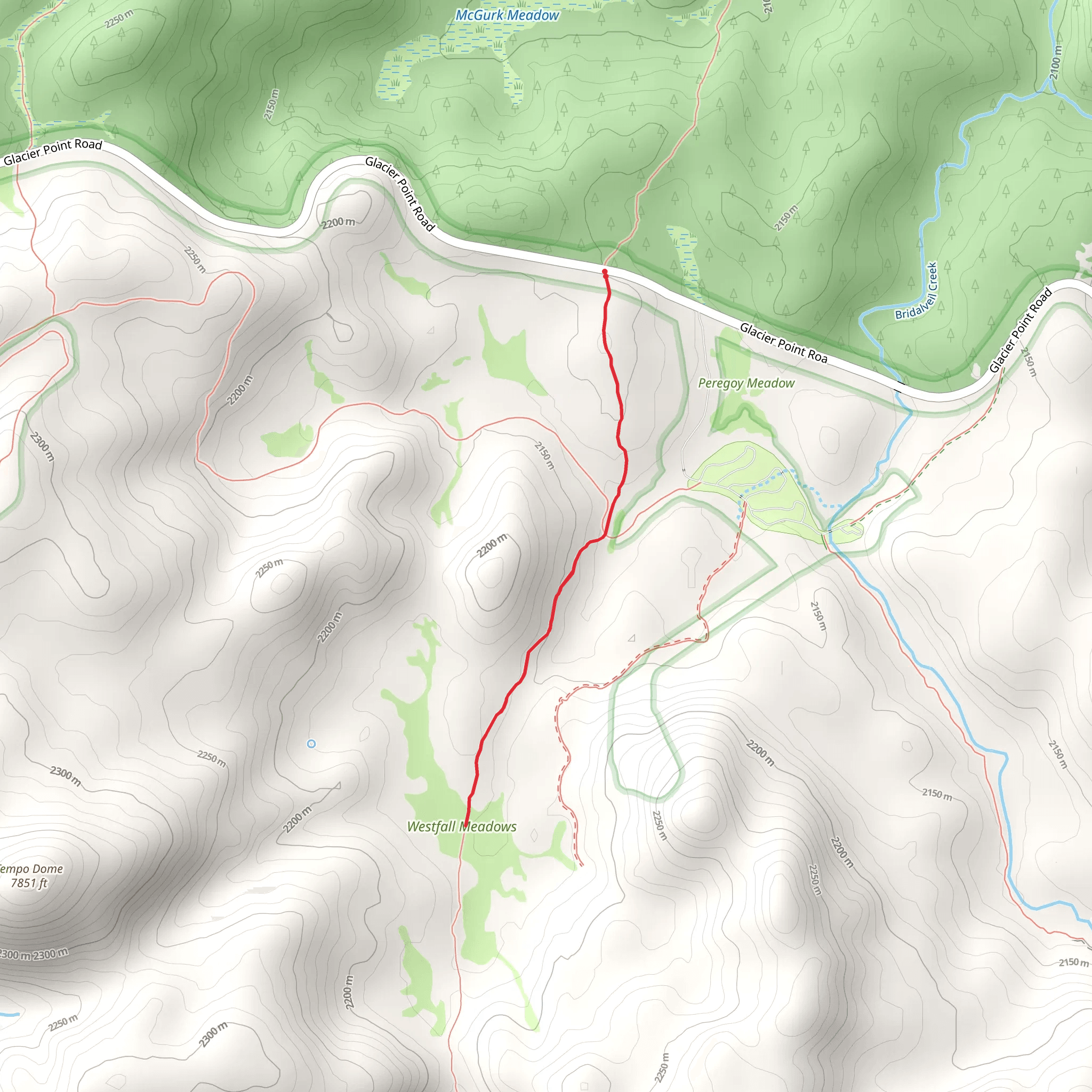 Westfall Meadow Trail mobile static map