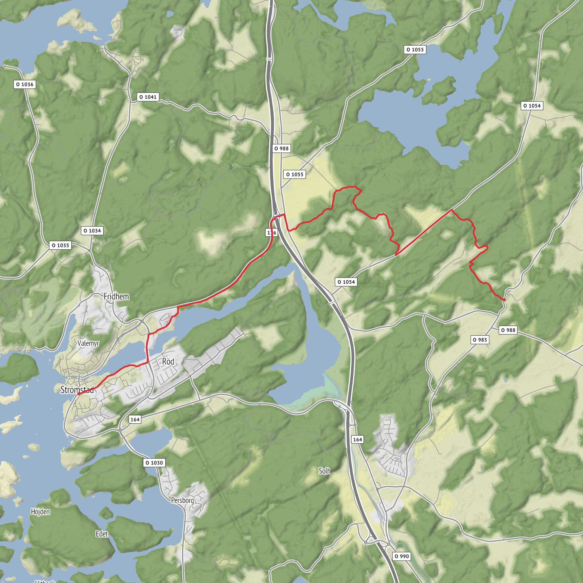 Bohusleden Trail stage 1 N-S mobile static map