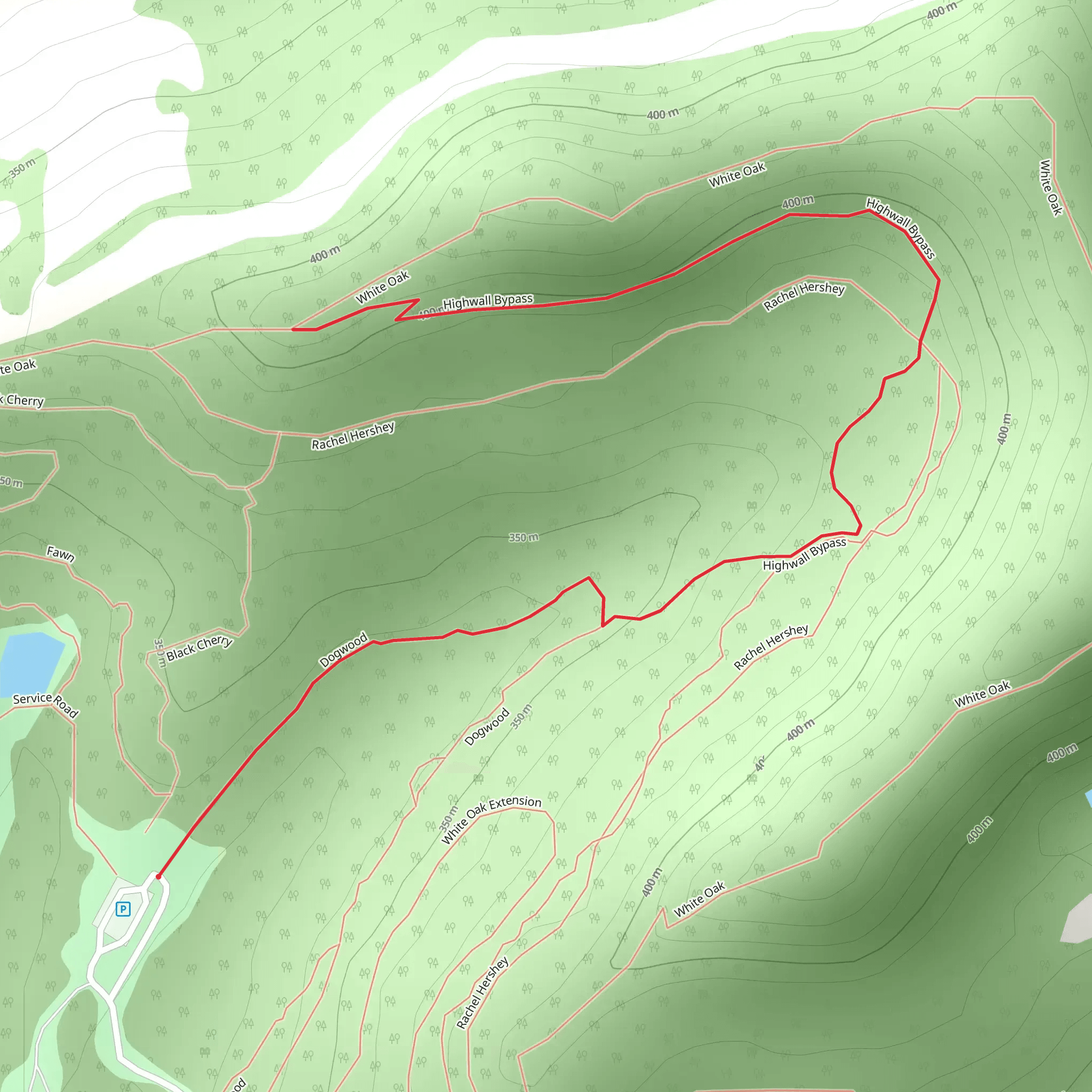 Highwall Bypass and Dogwood mobile static map