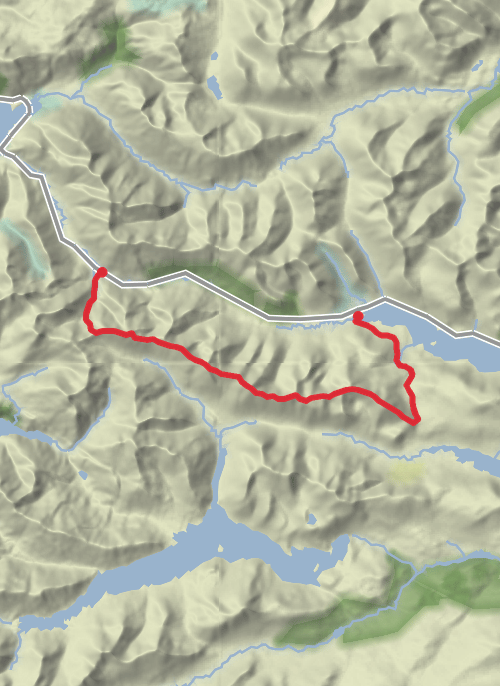 Hike from Glenshiel mobile static map