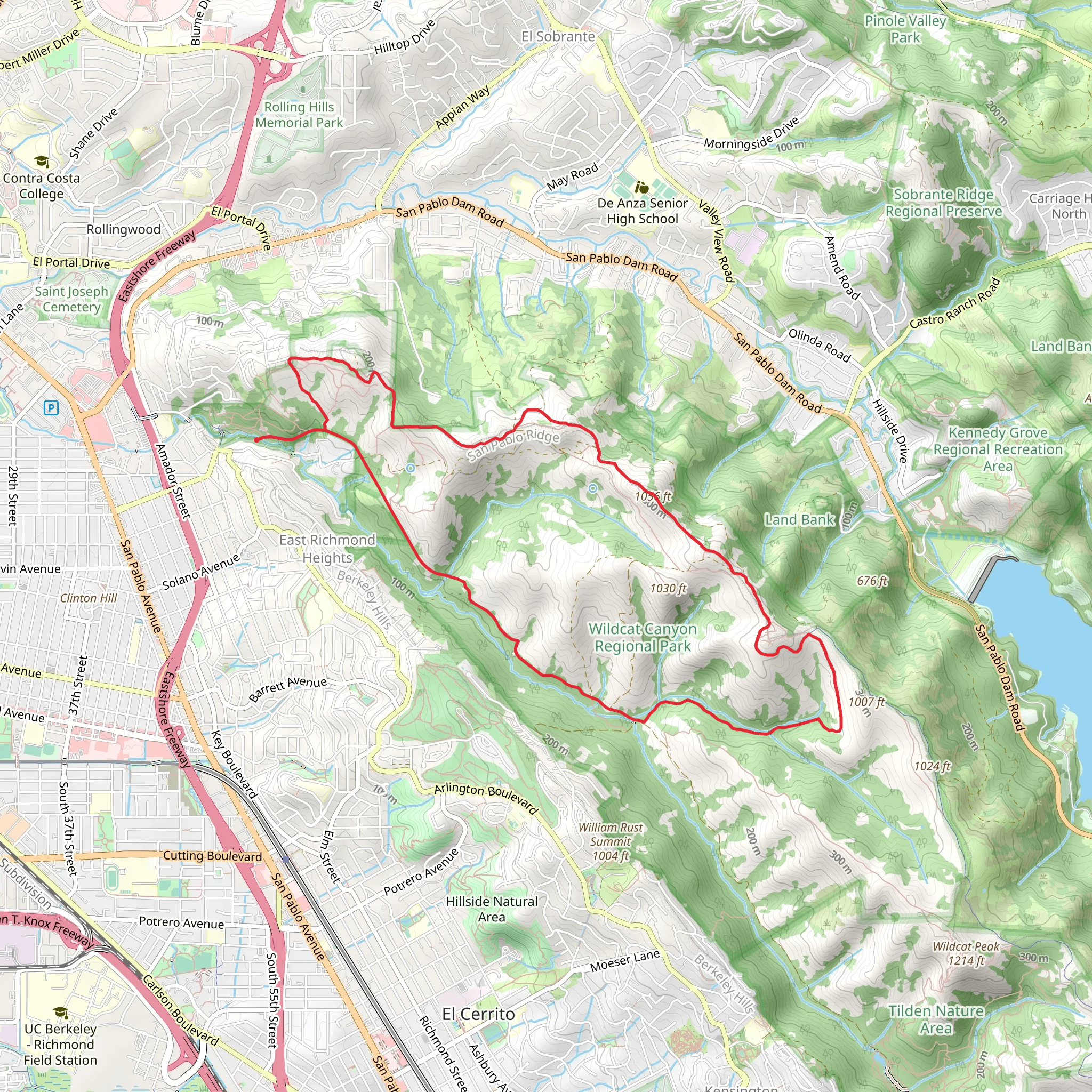 Wildcat Creek - Havey Canyon Loop Trail mobile static map