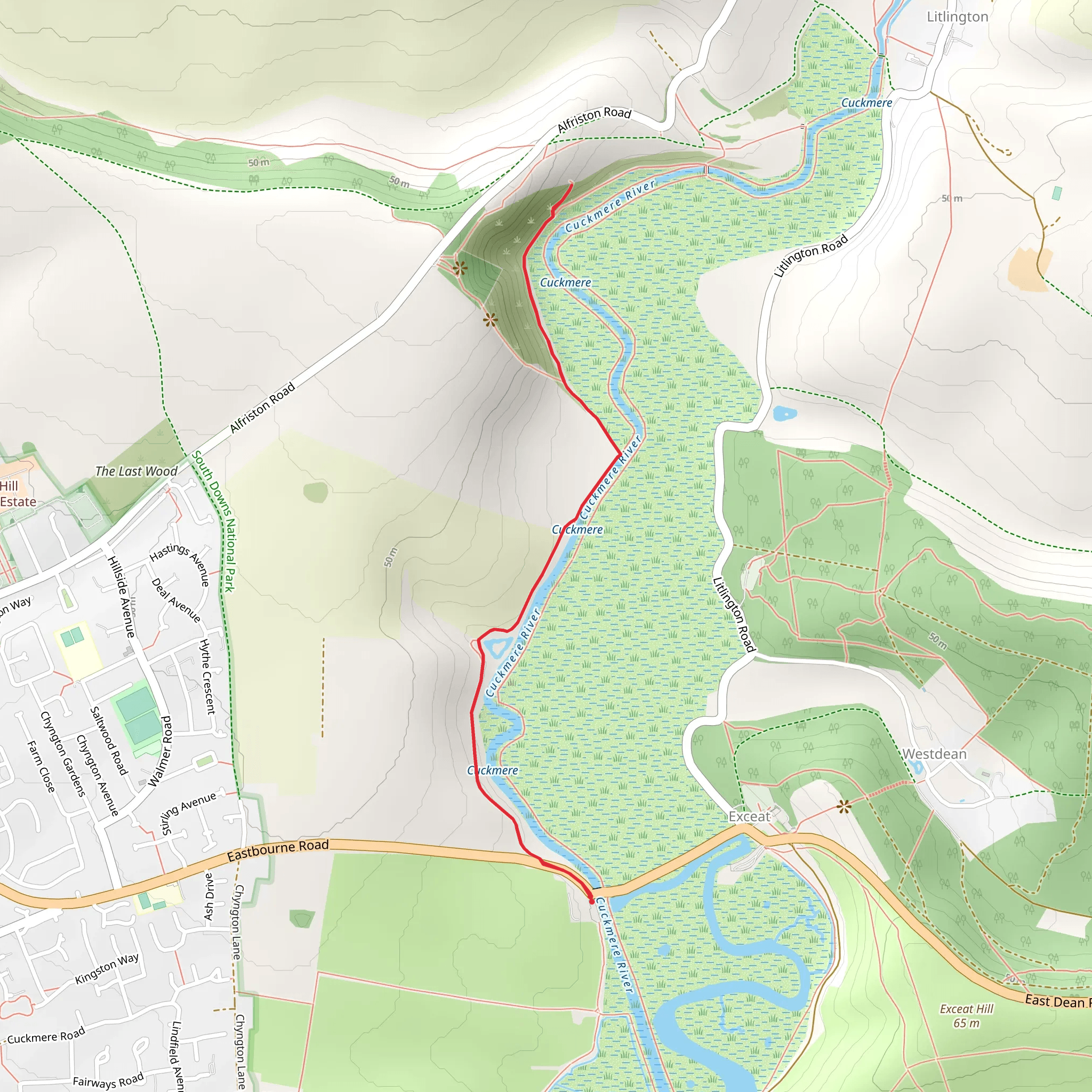 Ewe Down, Brock Hole Bottom and White Horse mobile static map