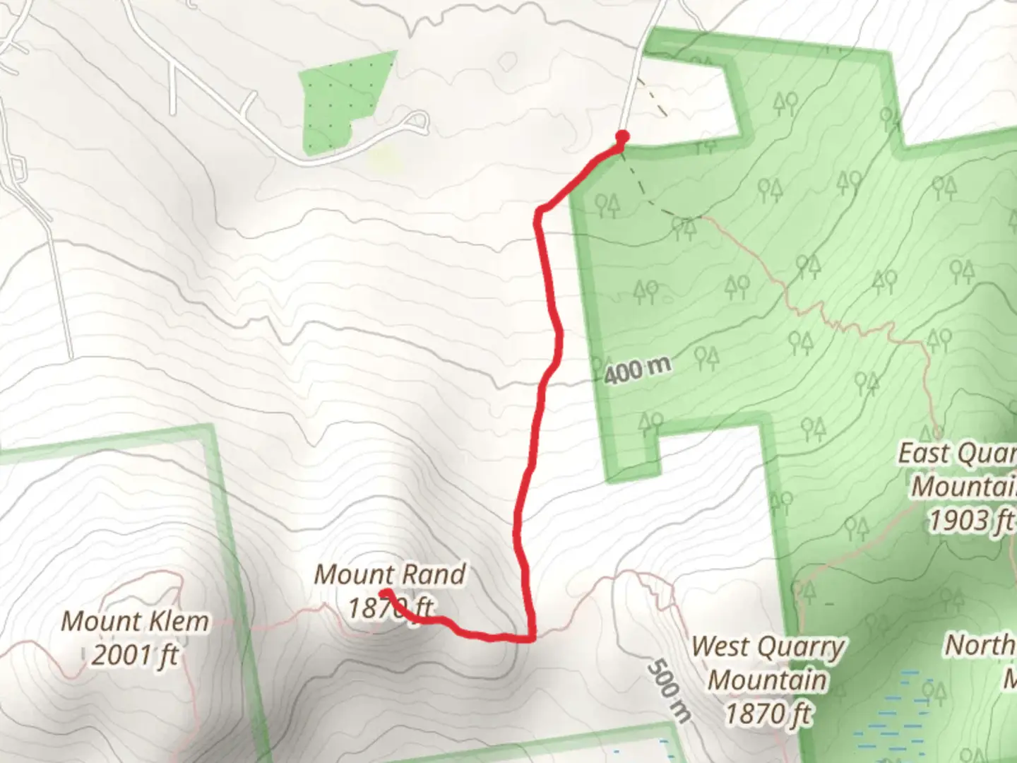 An image depicting the trail Mount Rand via Pld Clough Road and its surrounding area.