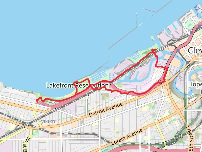 Cleveland Lakefront Way and Whiskey Island Connector Trail