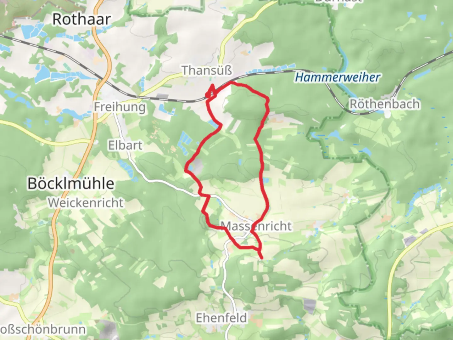 An image depicting the trail Turmweg and its surrounding area.