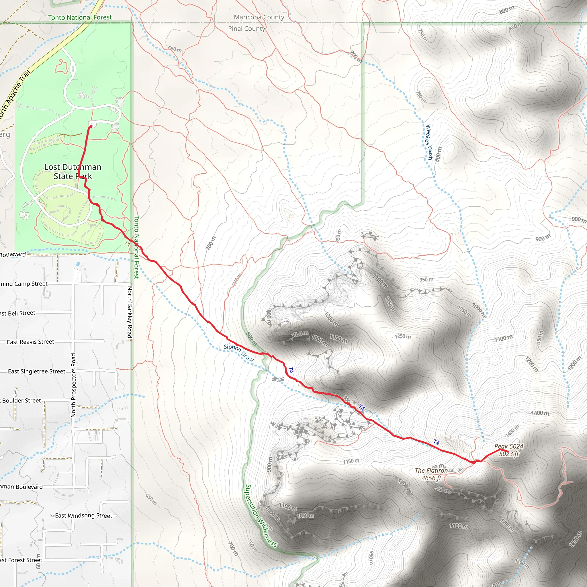 Peak 5024 mobile static map