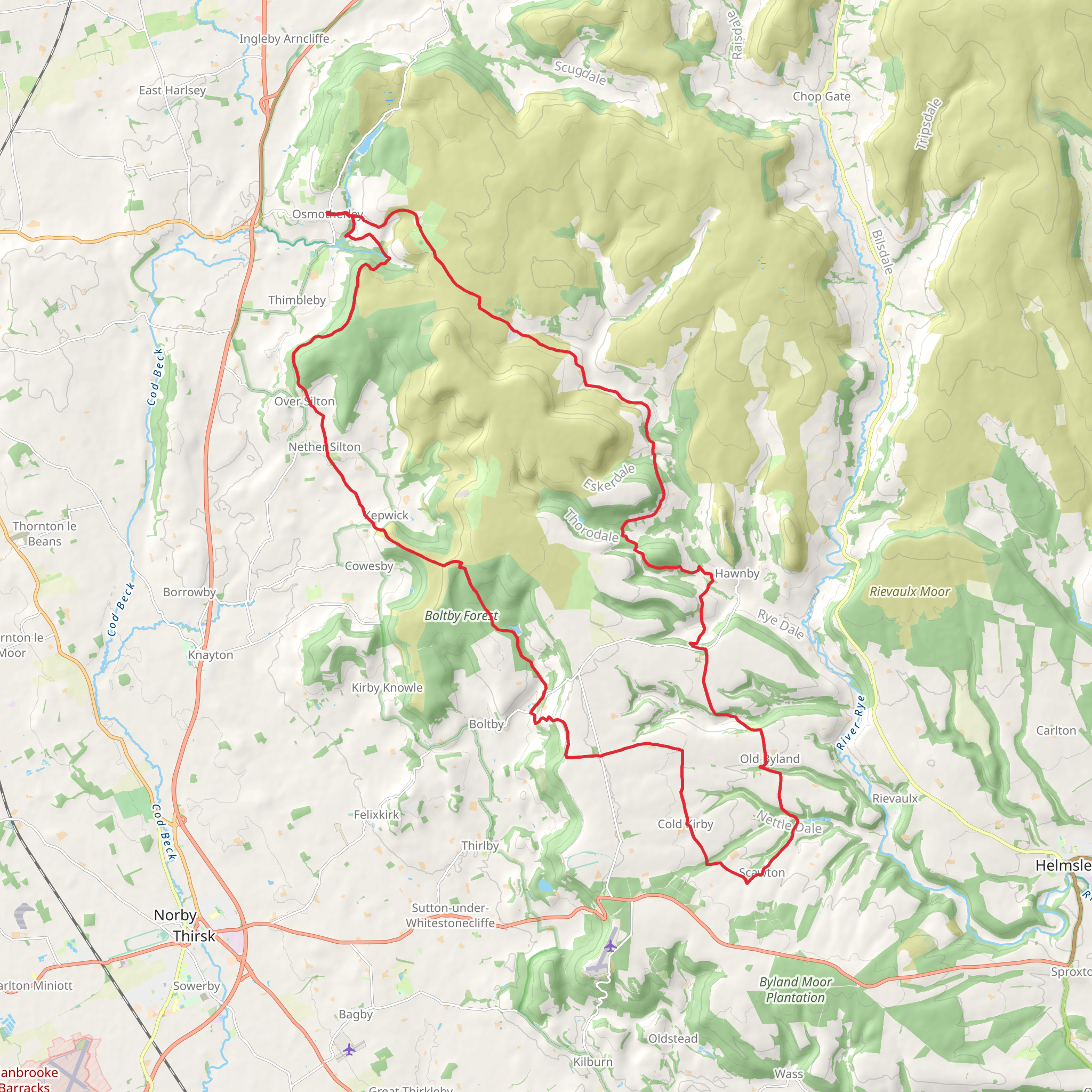 Hambleton Hobble Walk mobile static map