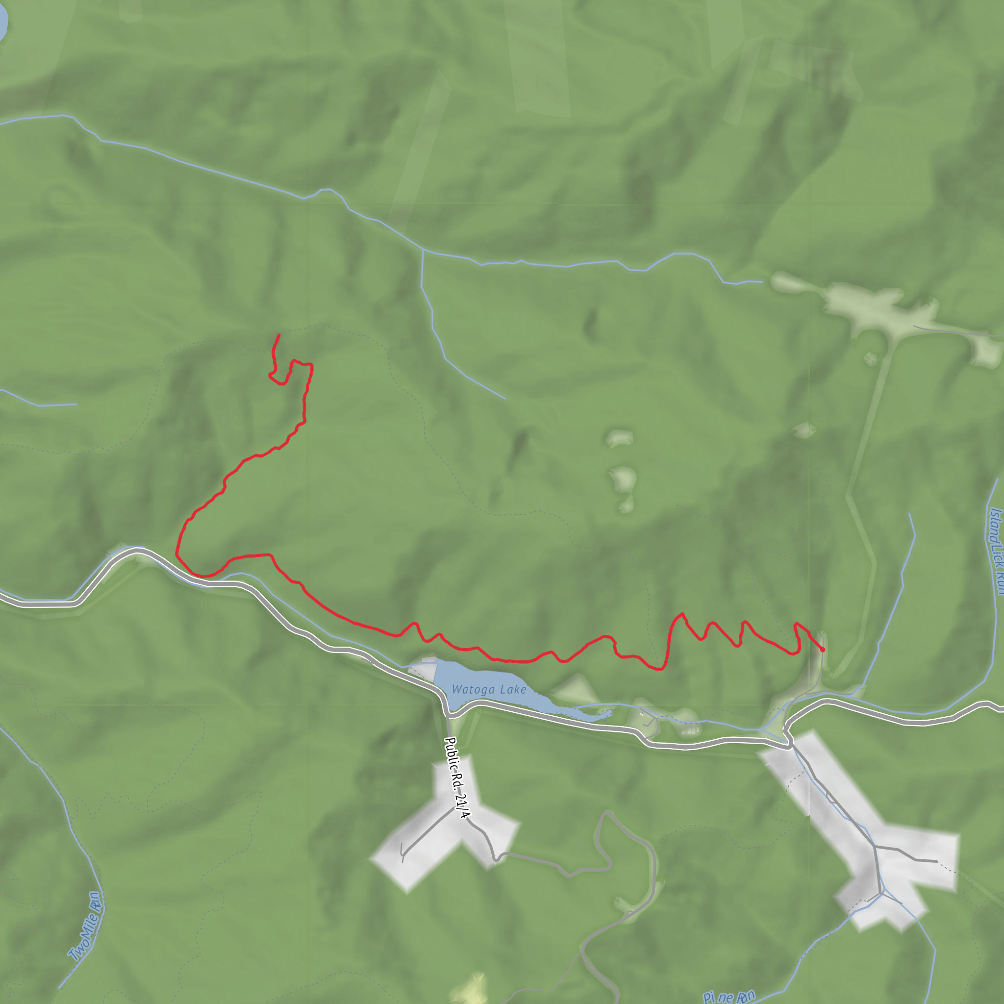 Bearpen Trail mobile static map