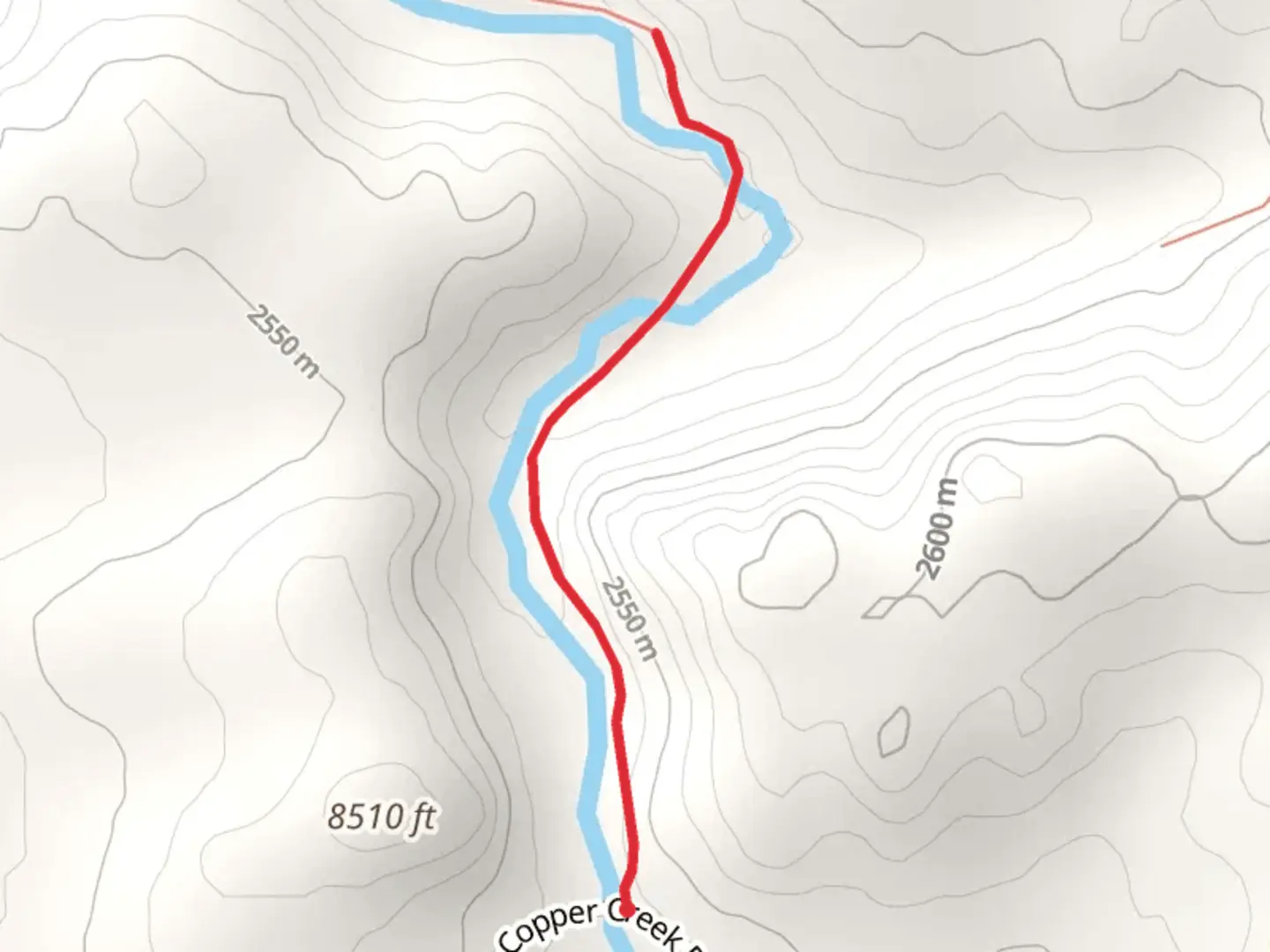 An image depicting the trail Copper Creek Road North Trail and its surrounding area.