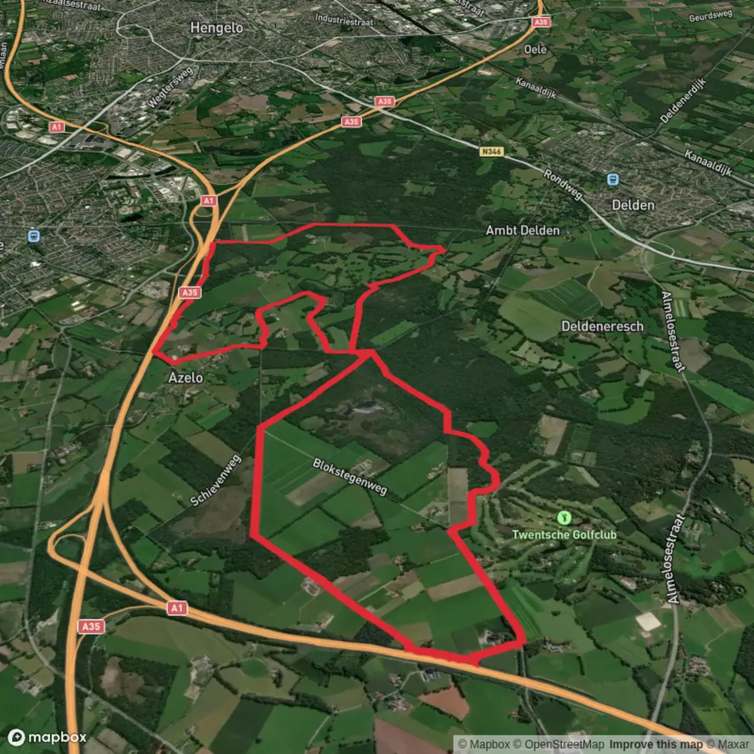 An image depicting the trail Lamakerij, Noordmolen and De Haar Loop and its surrounding area.