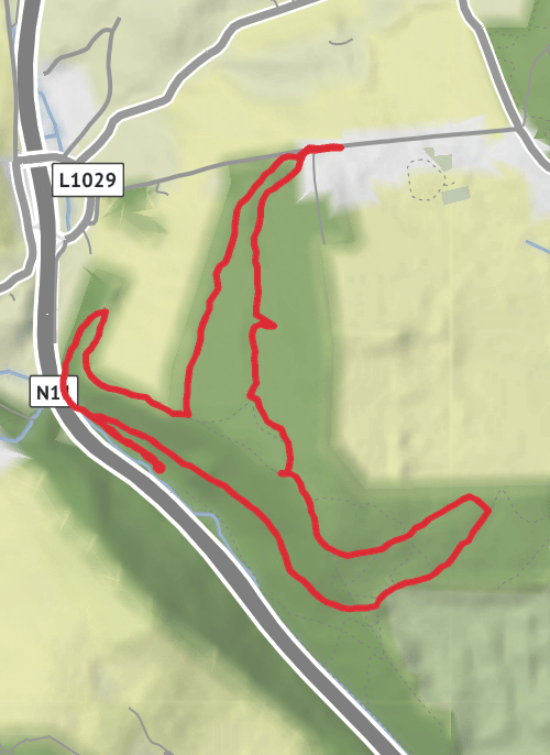 Hike on Glen of the Downs Loop mobile static map