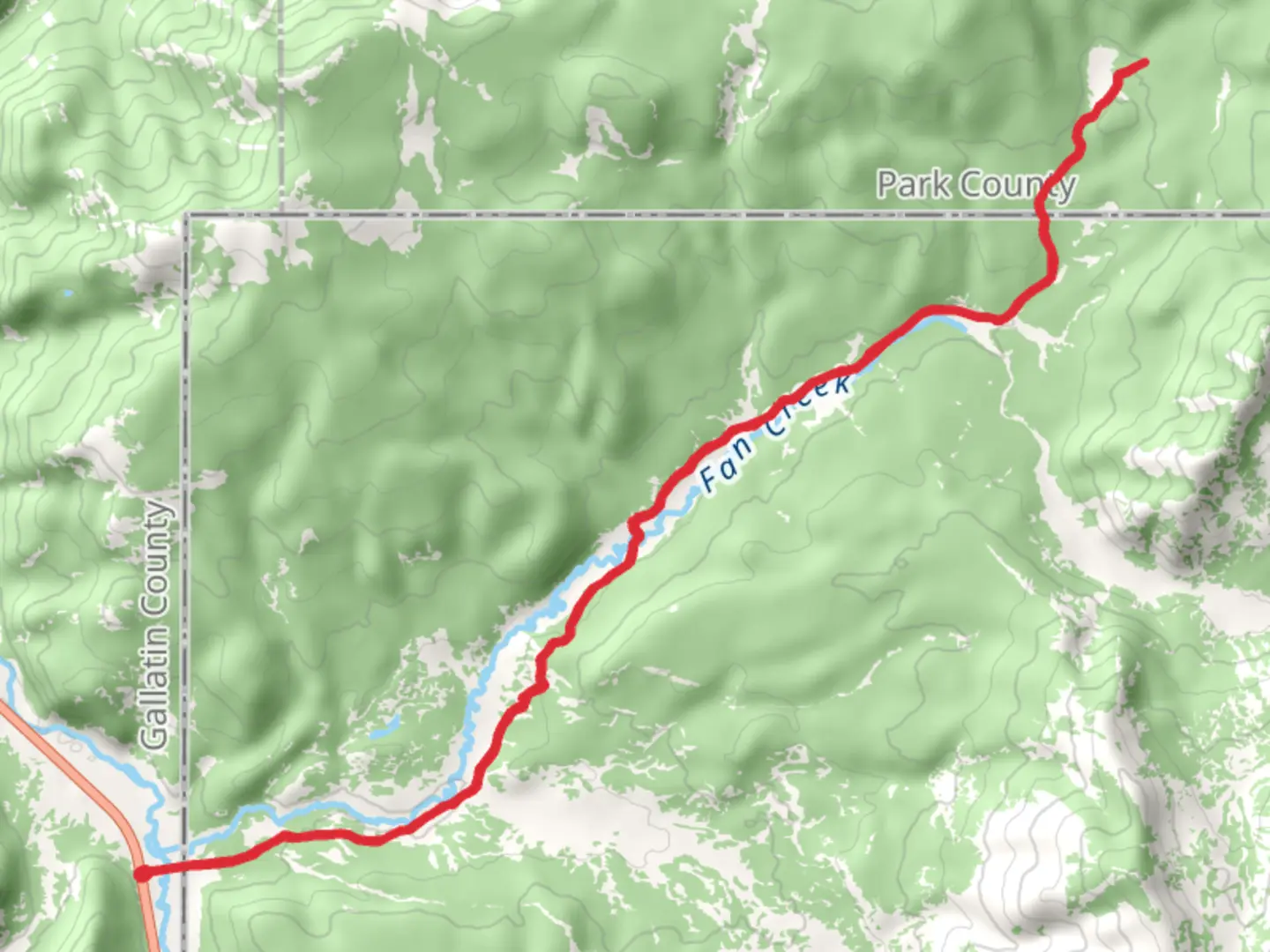 An image depicting the trail Fan Creek Trail via Fawn Pass Trail and its surrounding area.