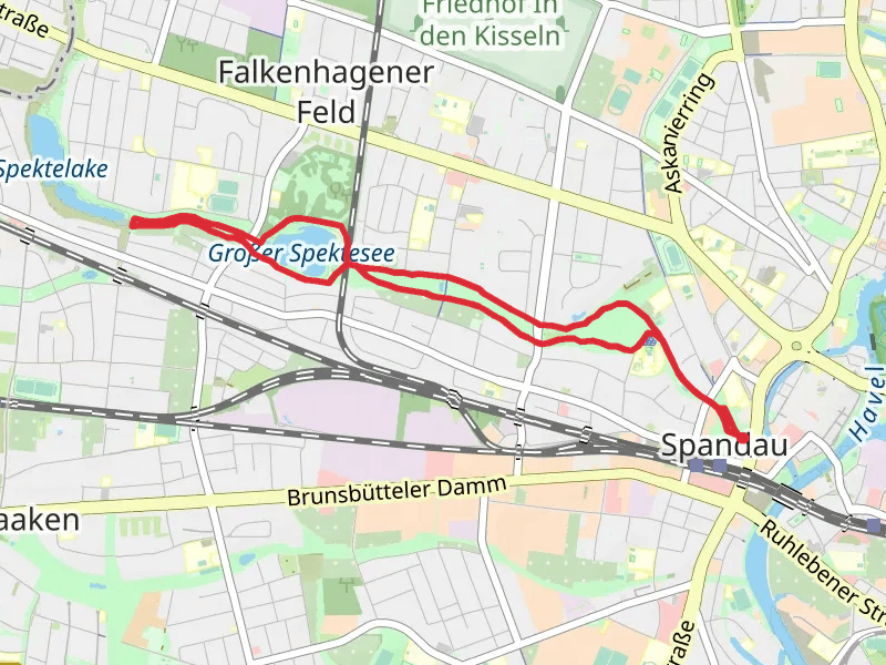 Münsingerpark, Spektegrünzug and Großer Spektesee Loop