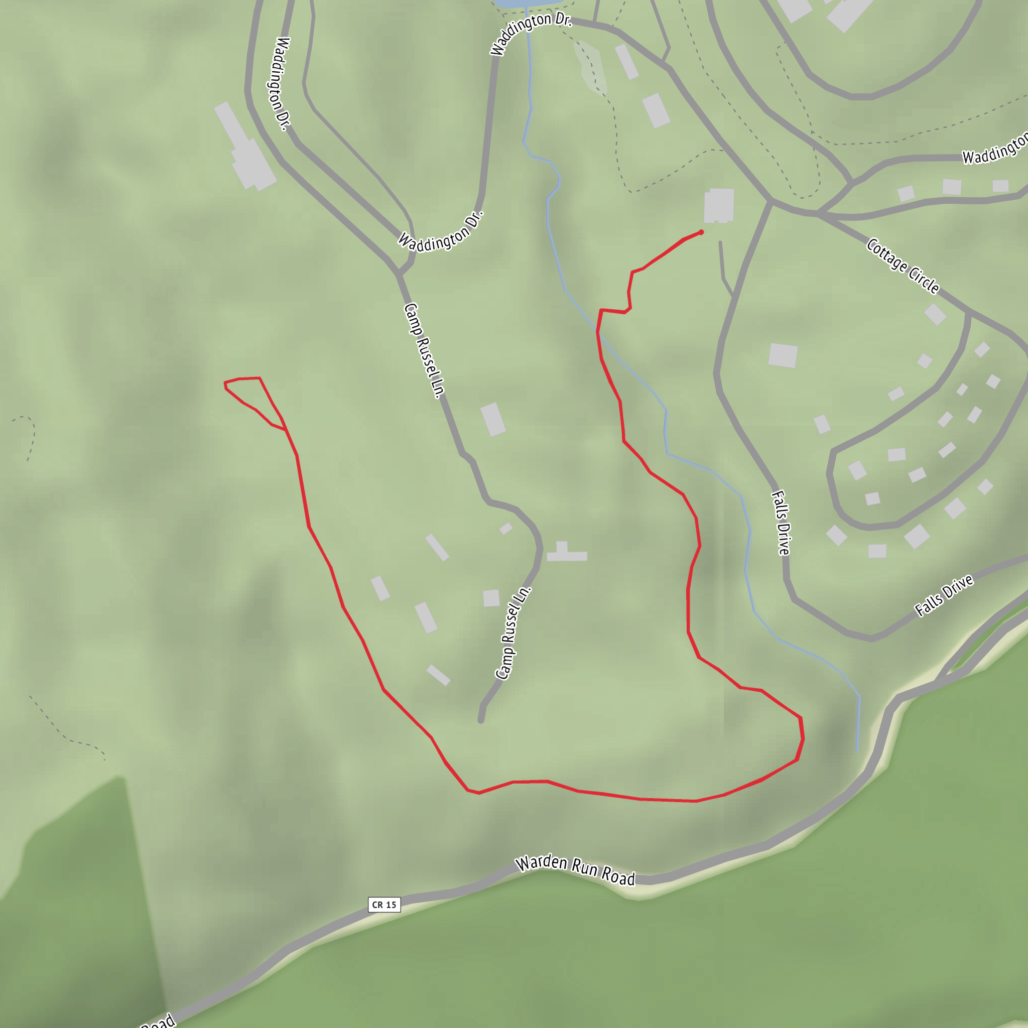 Hardwood Ridge Trail mobile static map