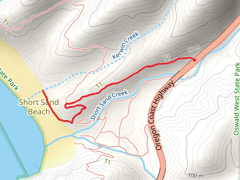 Kerwin Creek via Cape Falcon Trail