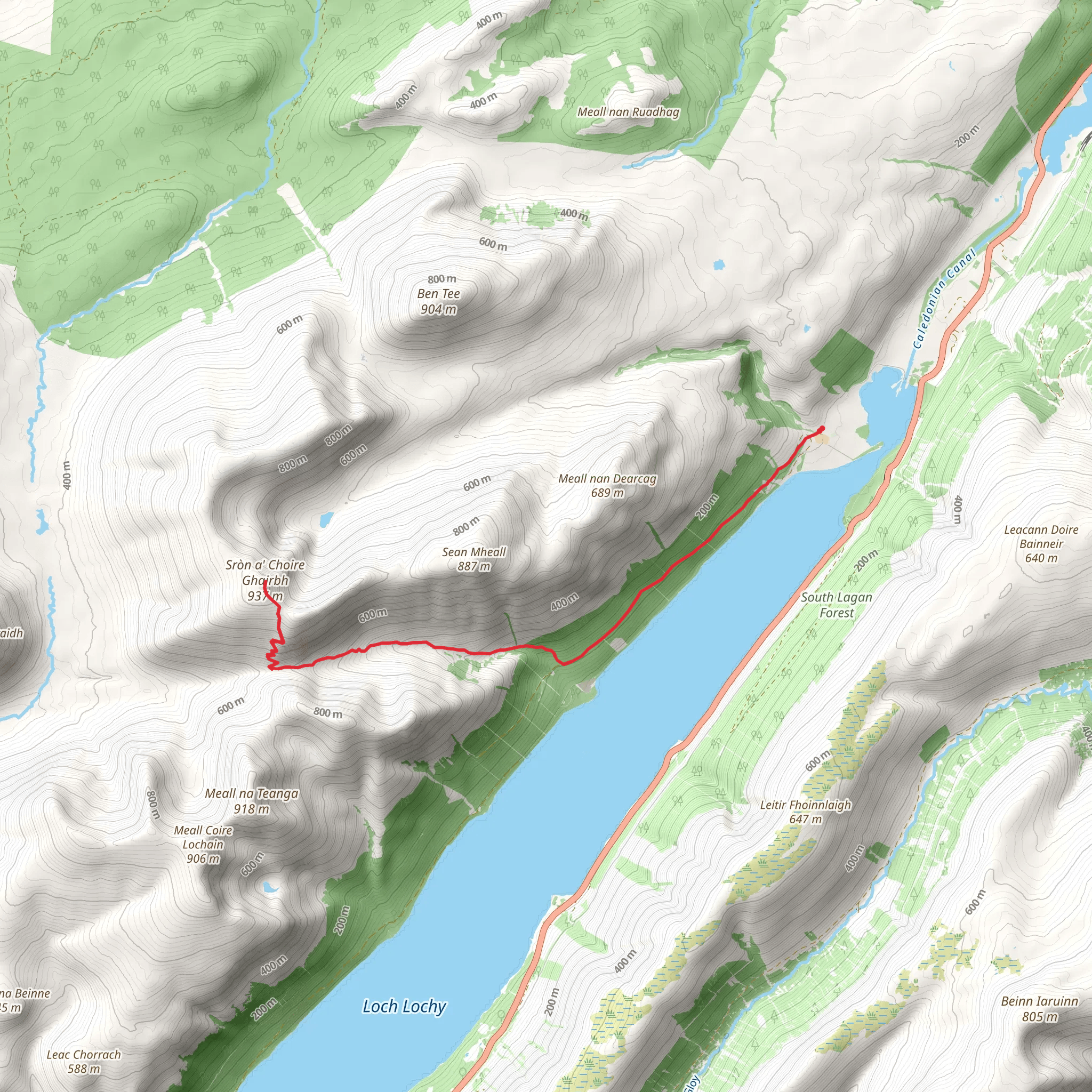 Sròn a' Choire Ghairbh mobile static map
