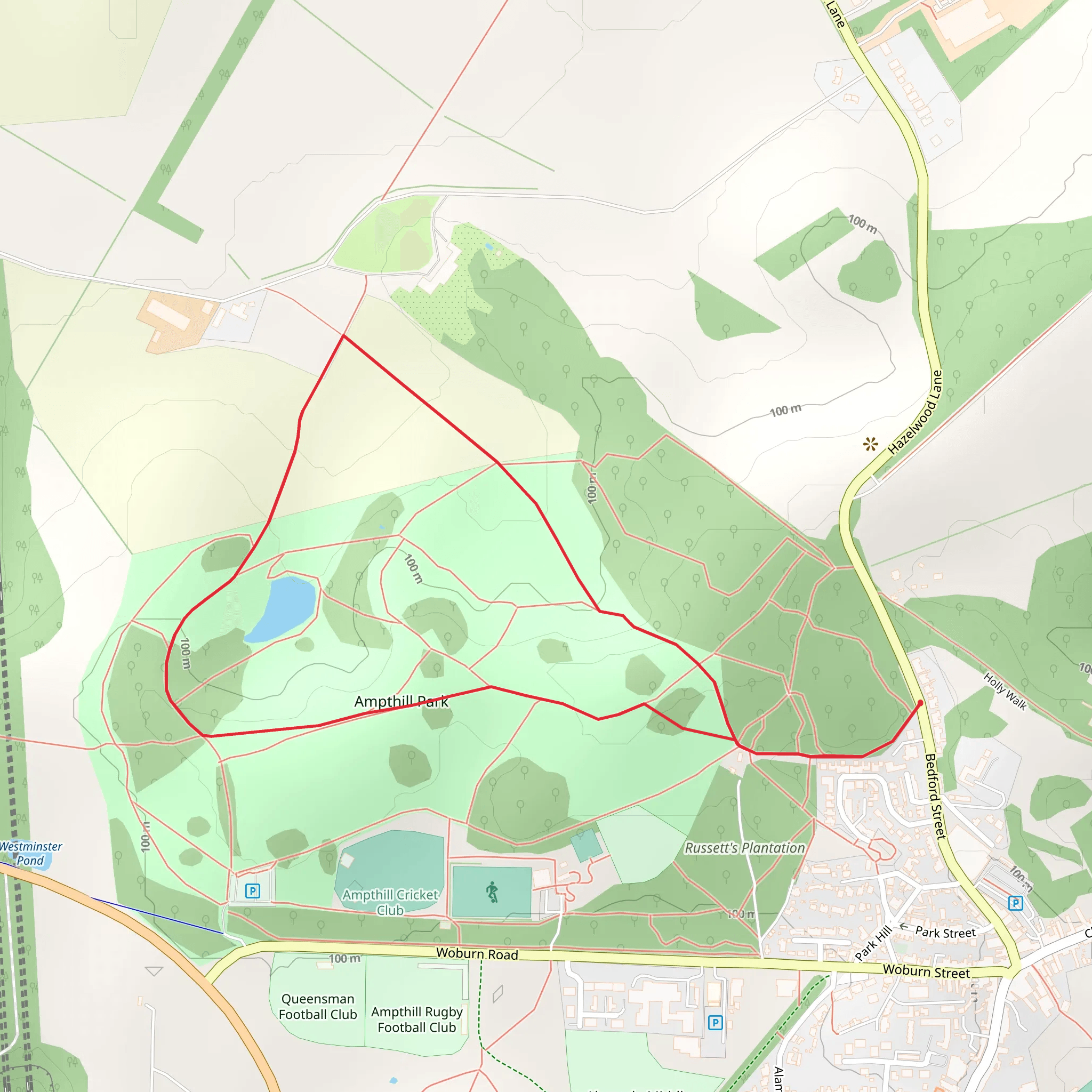 Ampthill Park Walk mobile static map