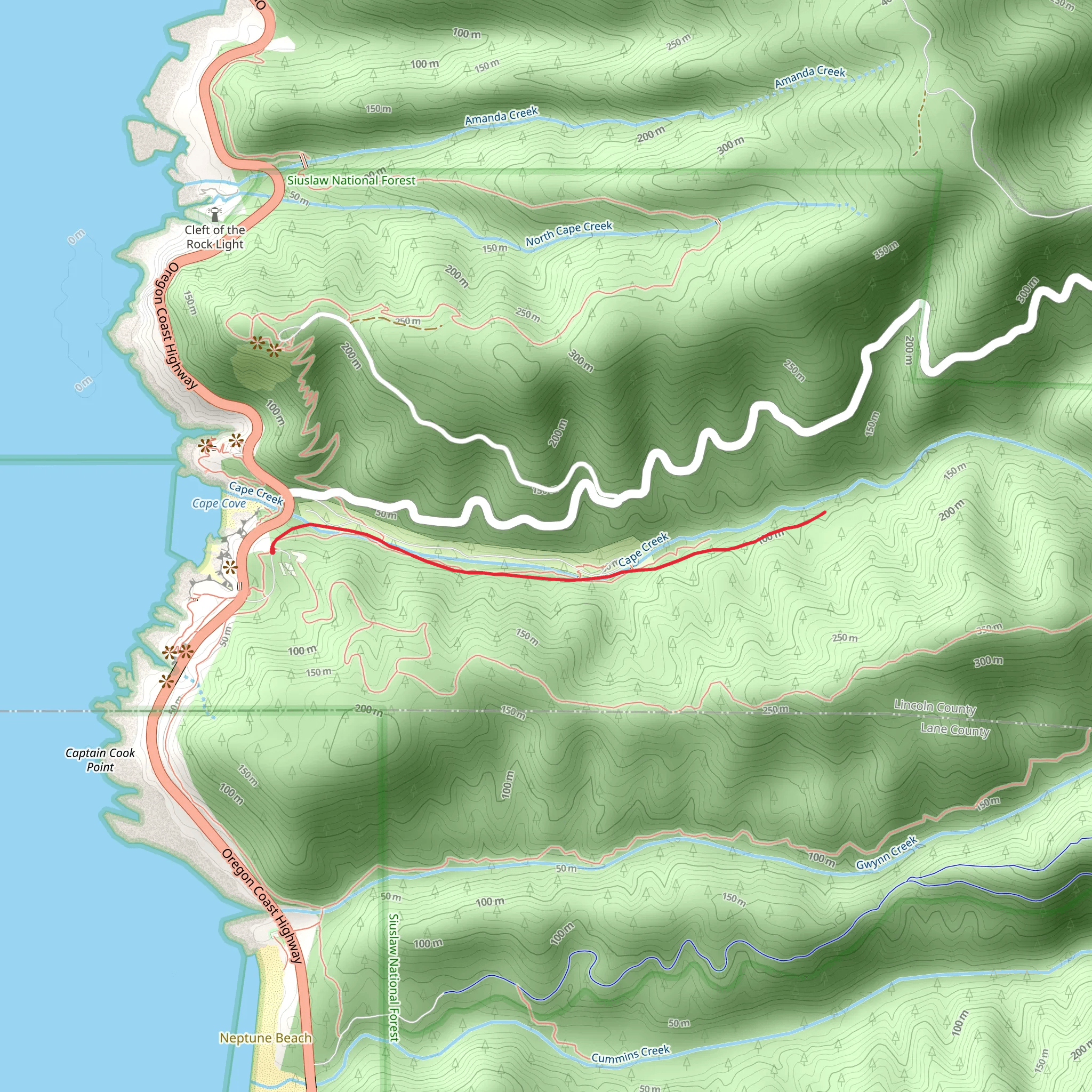 Giant Spruce Trail mobile static map