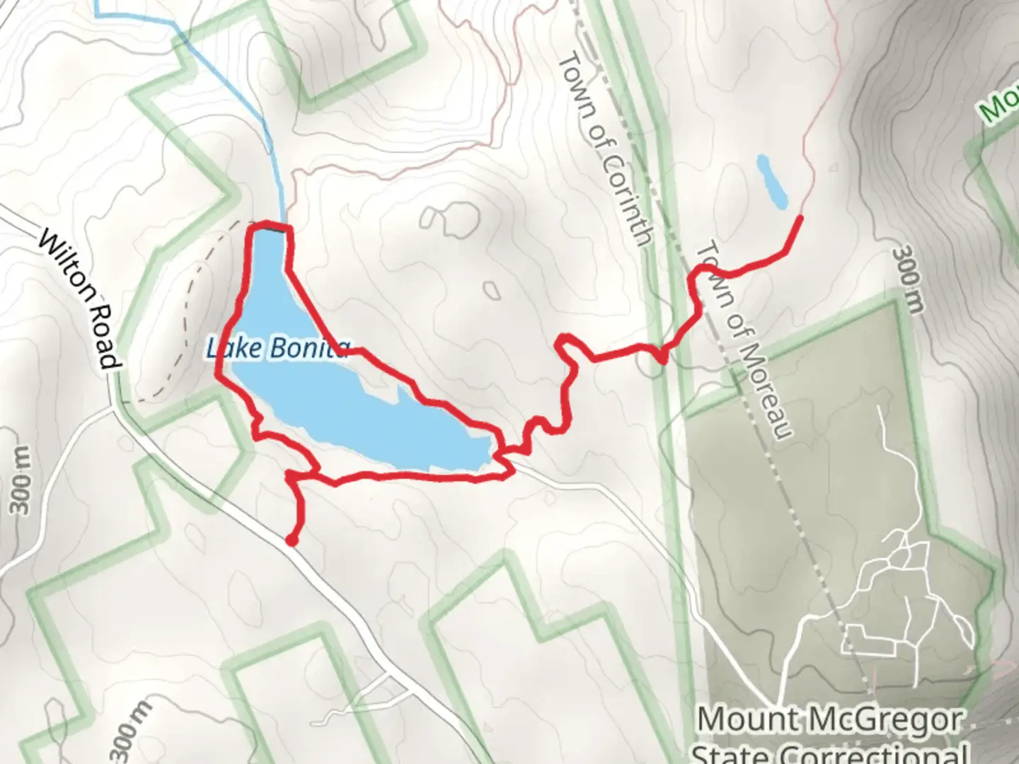 An image depicting the trail Lake Bonita and Lake Ann Loop Trail and its surrounding area.