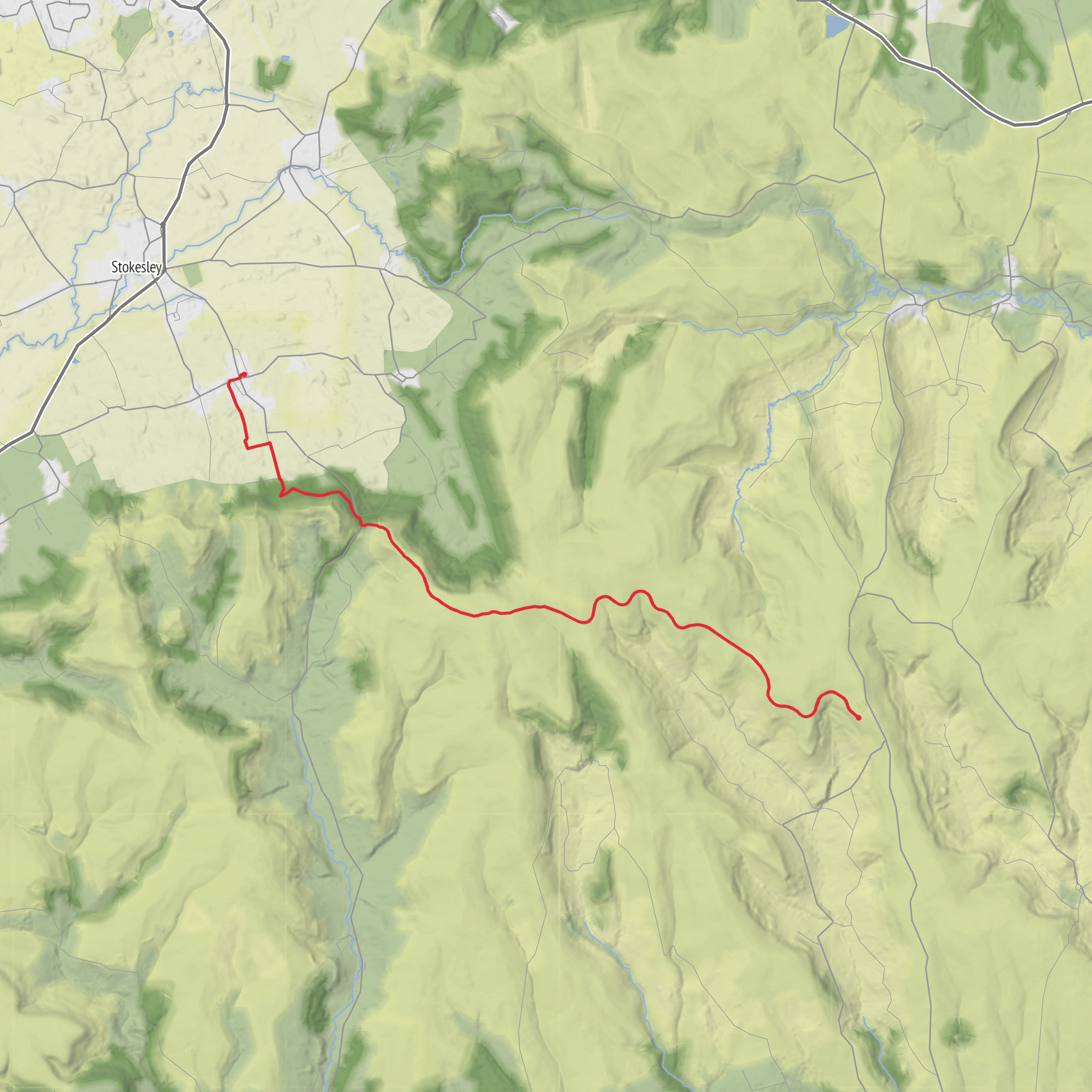 Hike from Wainsones Hotel to Lion Inn Blakey mobile static map