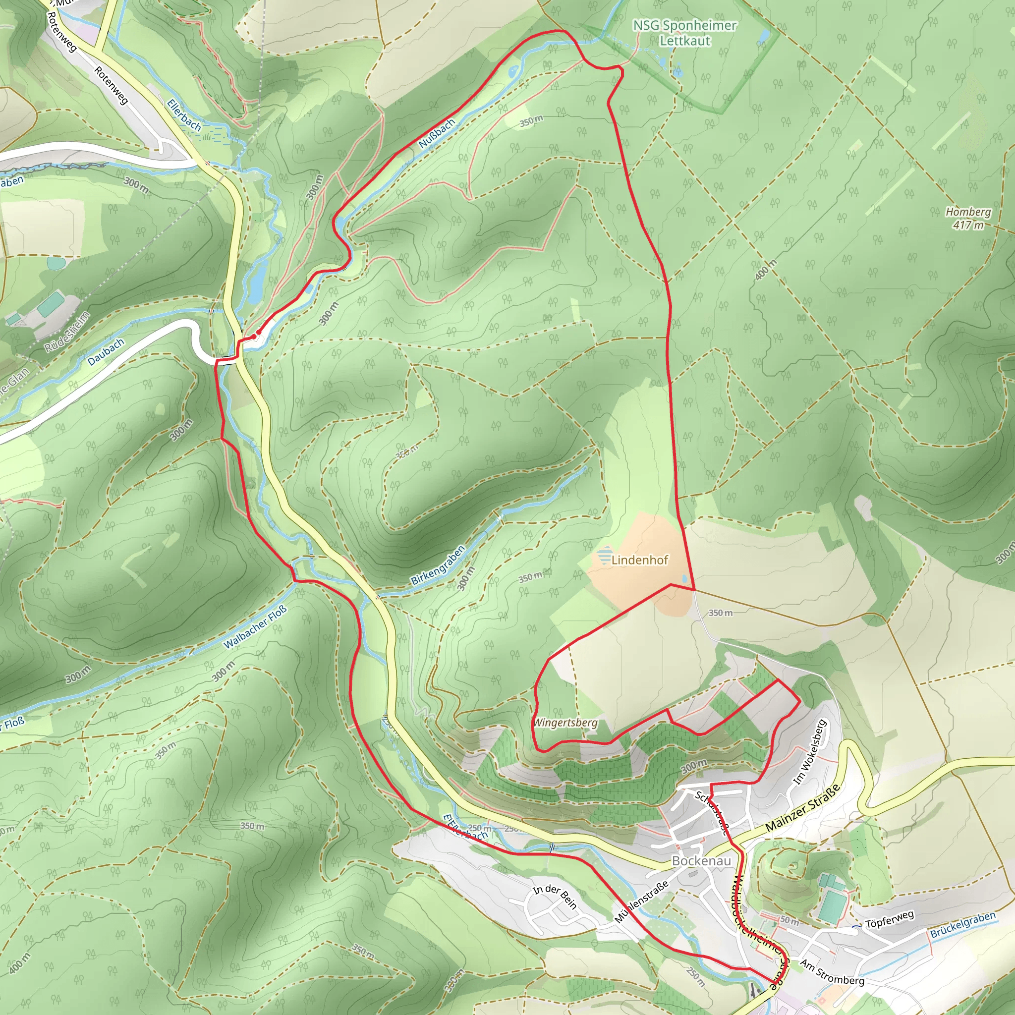 DVV Durch dir Bockenauer Schweiz and Sponheimer Weg mobile static map