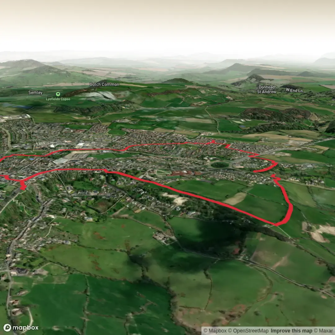 An image depicting the trail Hike from Dorset via Butt's Knap and its surrounding area.