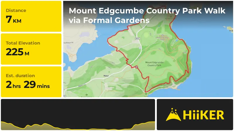 | Mount Edgcumbe Country Park Walk via Formal Gardens