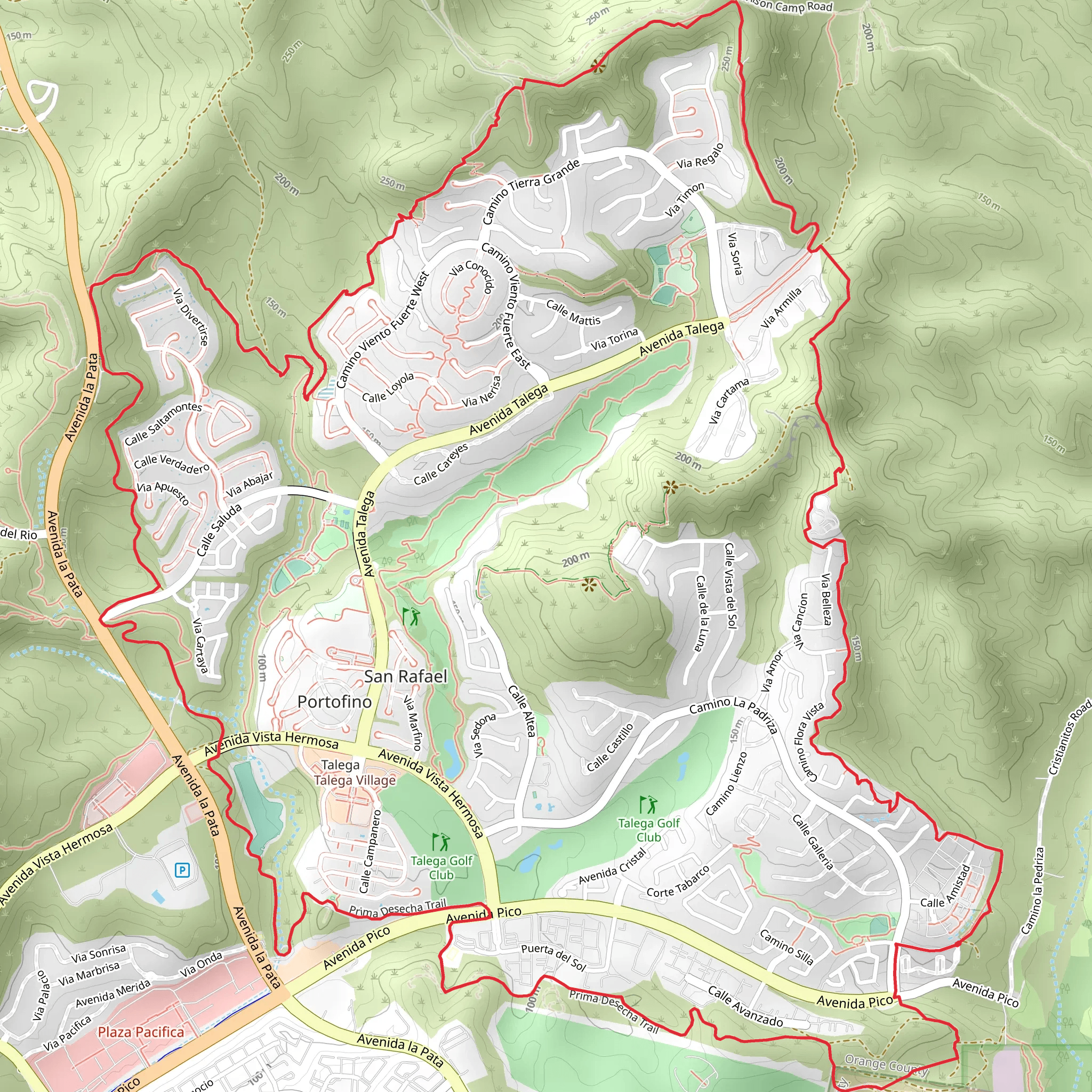 Cristianitos Trail Loop mobile static map