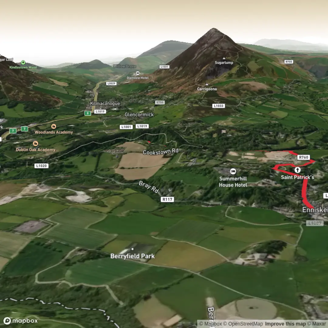 An image depicting the trail Lovers Leap Walk and its surrounding area.
