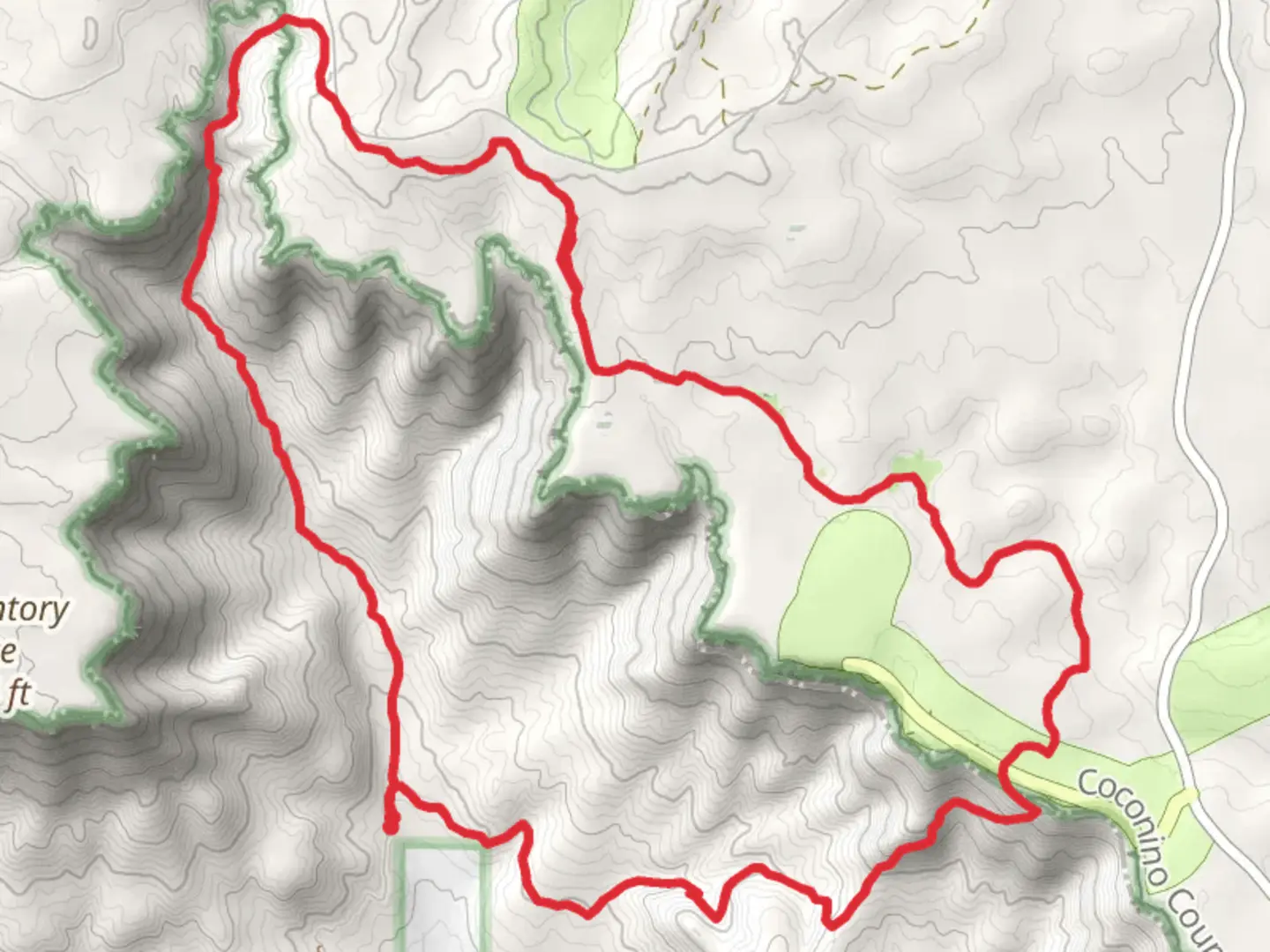An image depicting the trail See Canyon Trail and General Crook Loop Trail and its surrounding area.