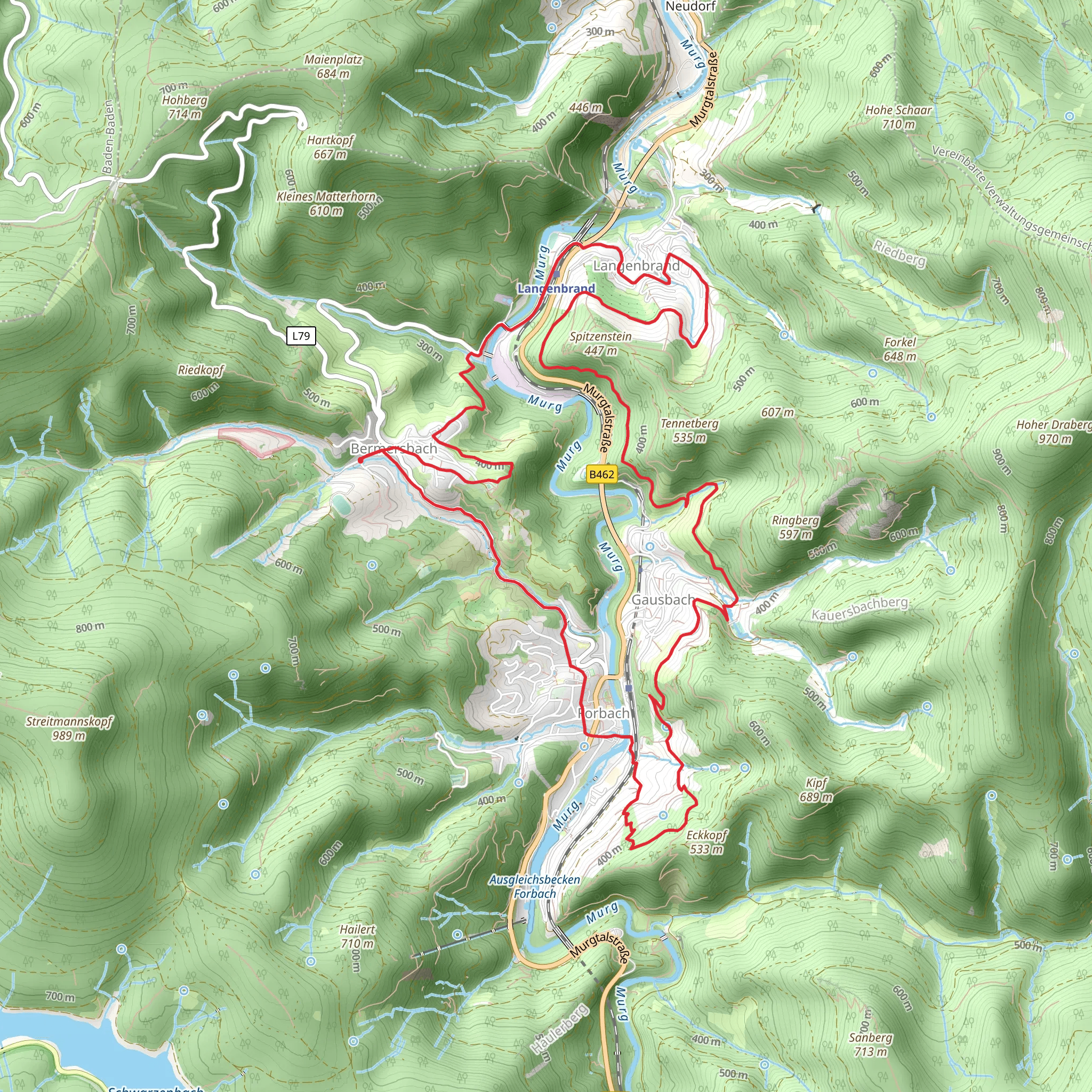 Bermersbach and Forbach Loop via River Murg | Rastatt | Germany