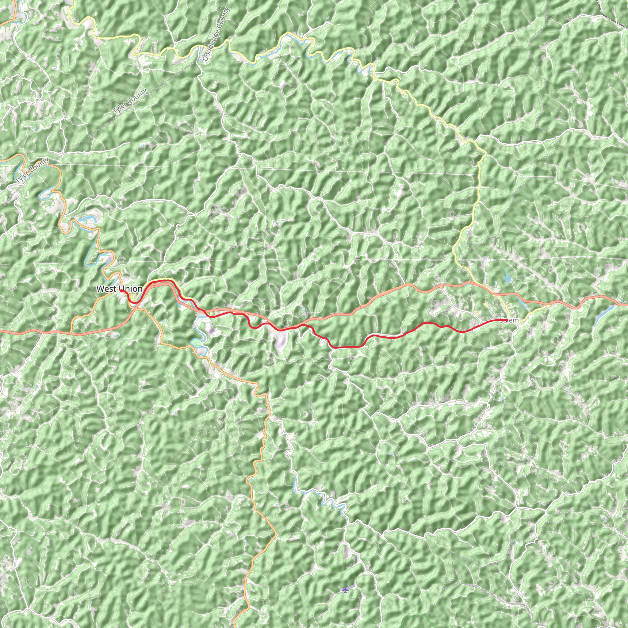 North Bend Rail Trail - Salem mobile static map