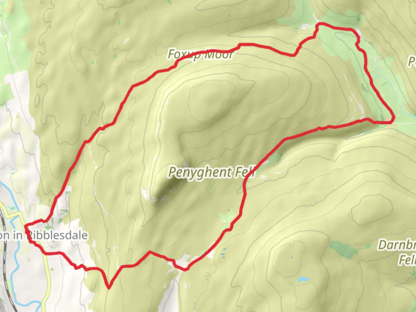 An image depicting the trail Horton in Ribblesdale, Hesleden and Halton Gill Loop and its surrounding area.